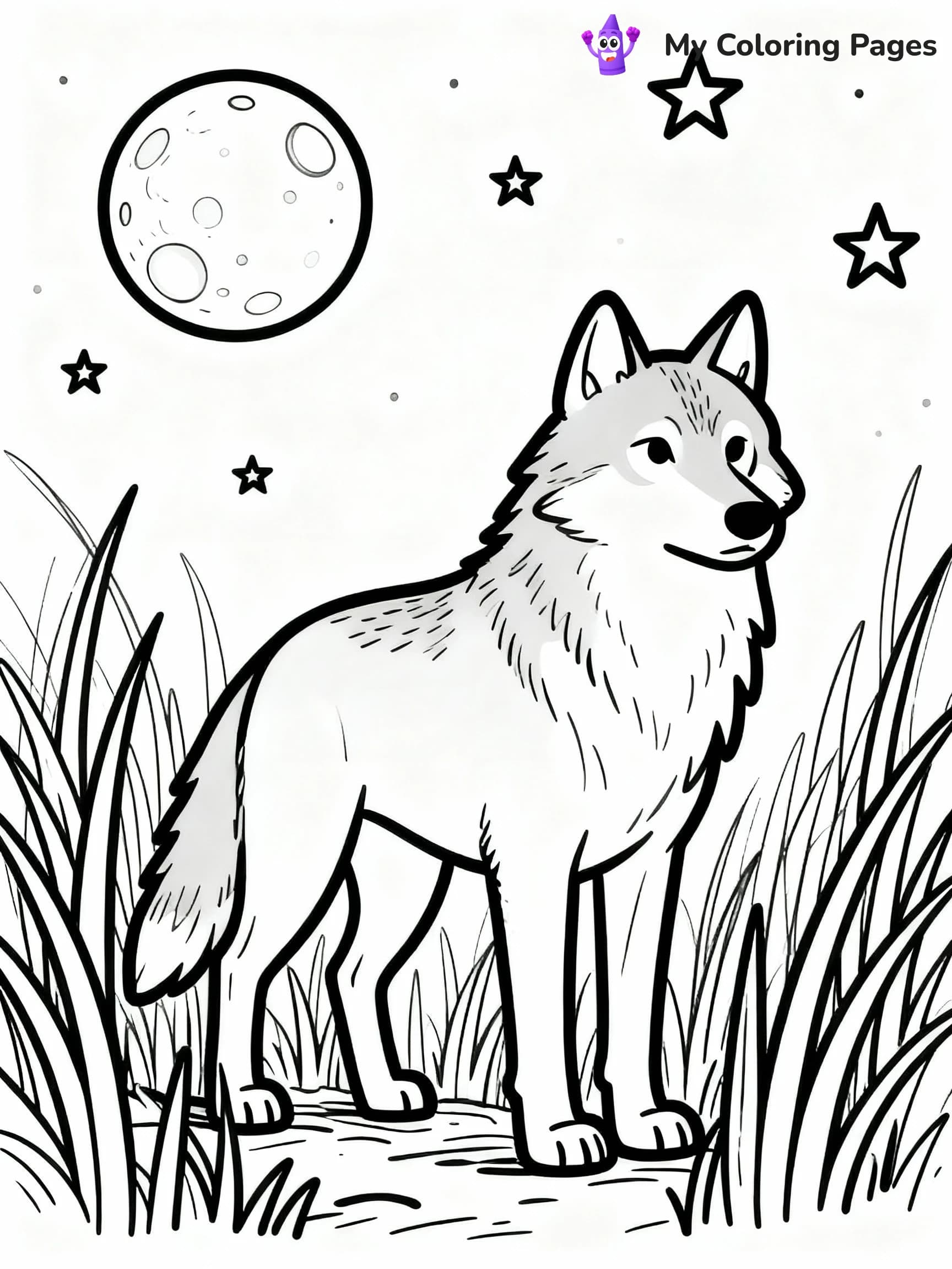 Wolf Coloring Pages - 11