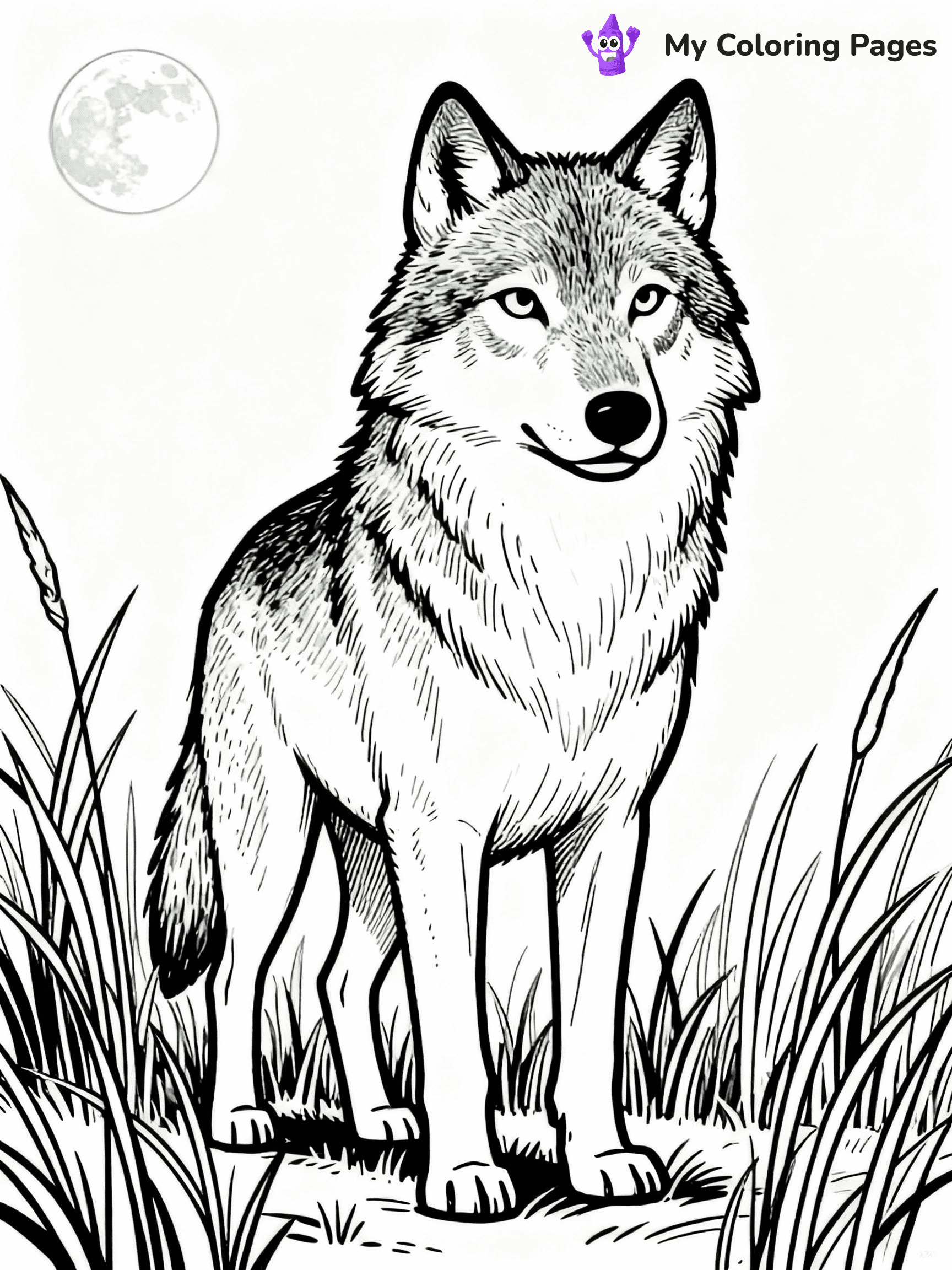 Wolf Coloring Pages - 9