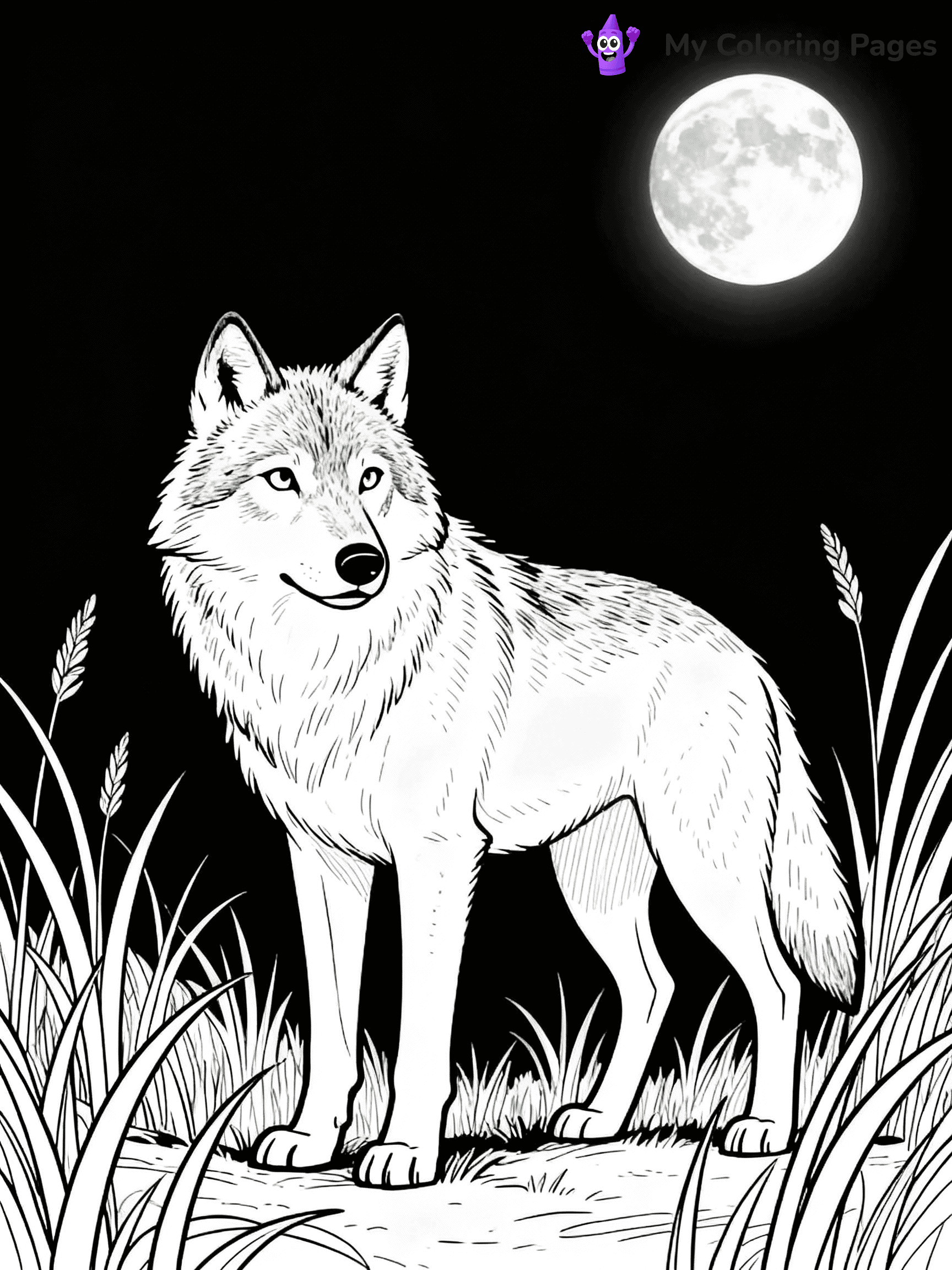Wolf Coloring Pages - 6
