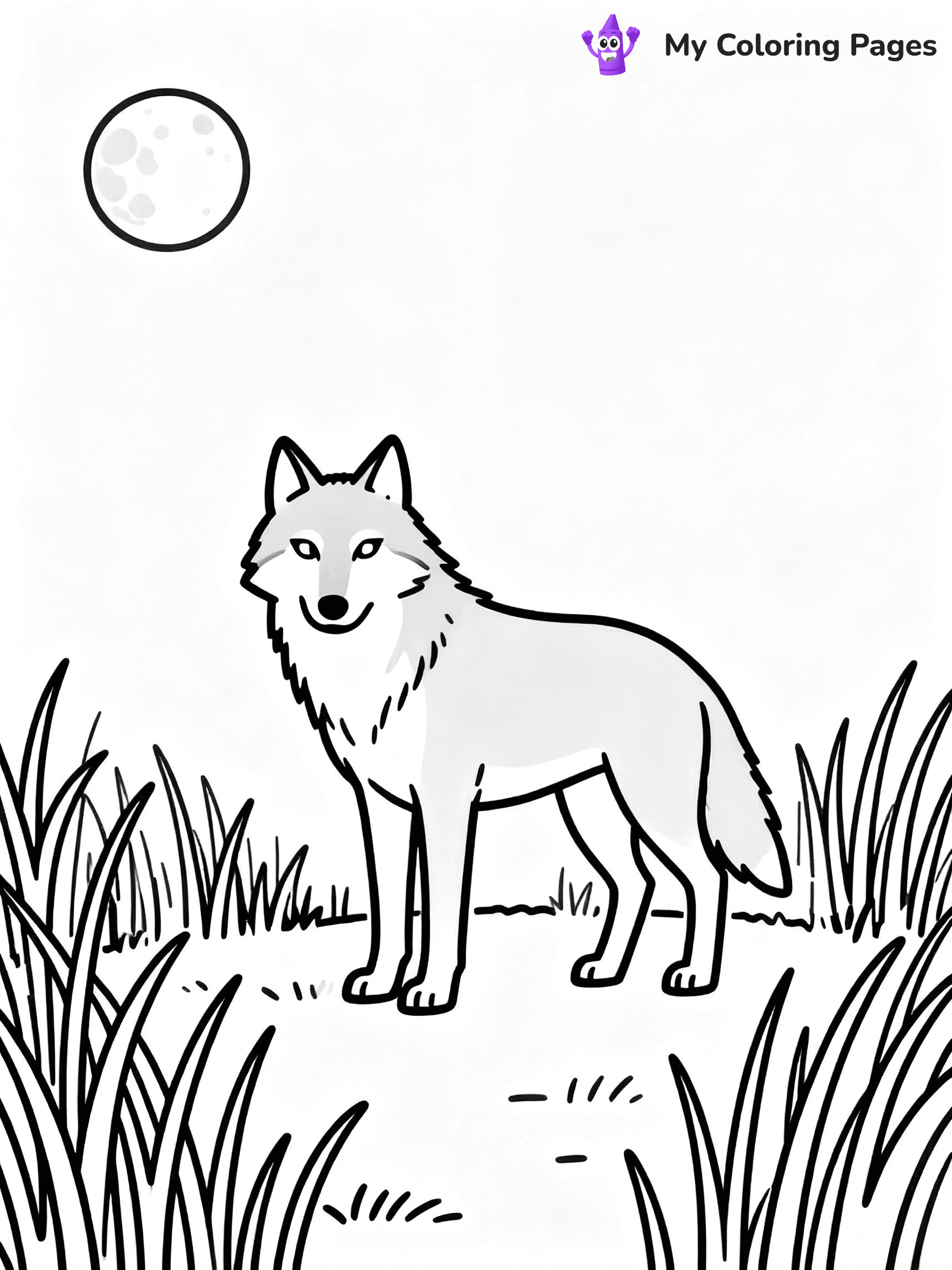 Wolf Coloring Pages - 4