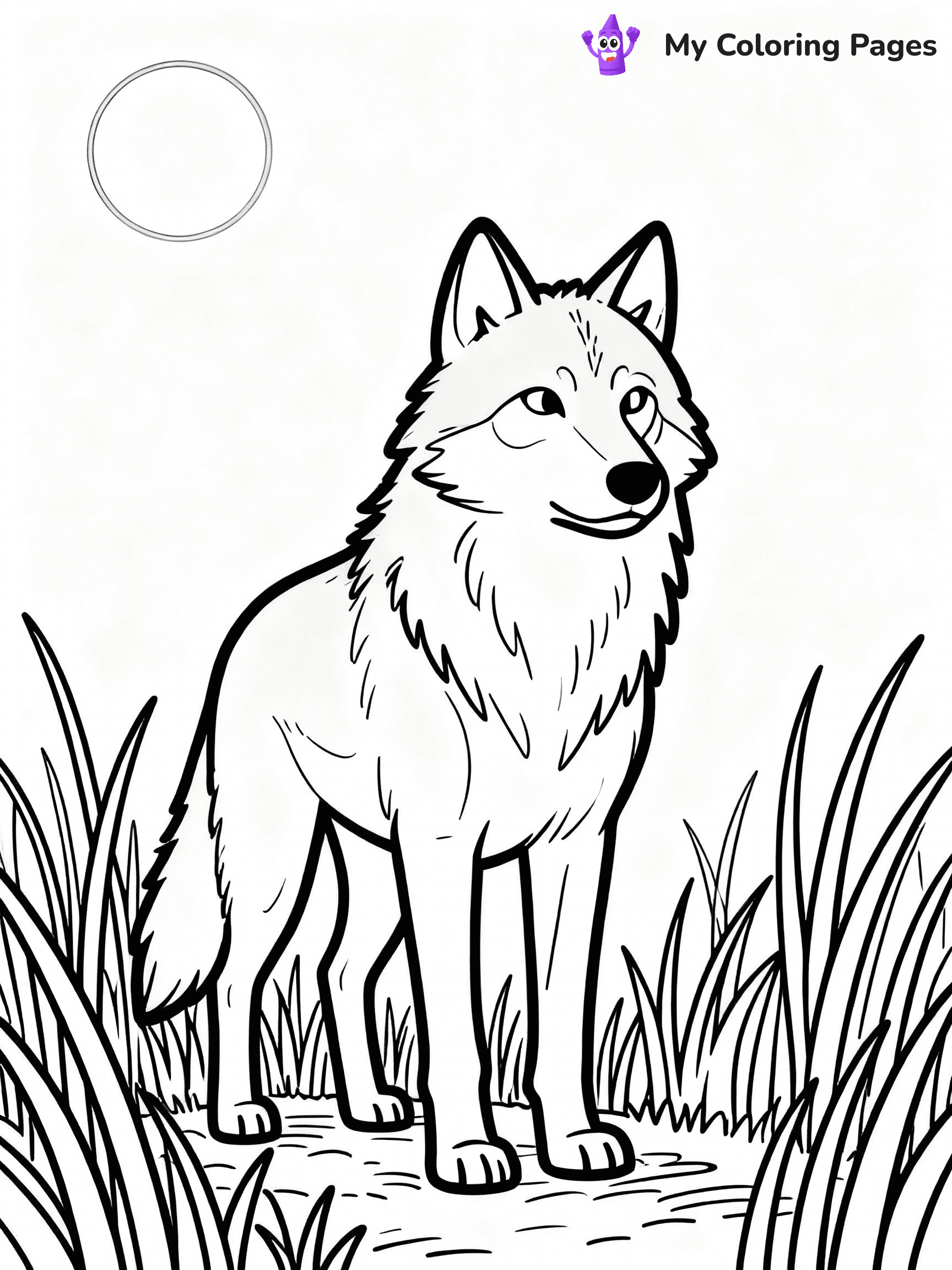 Wolf Coloring Pages - 2