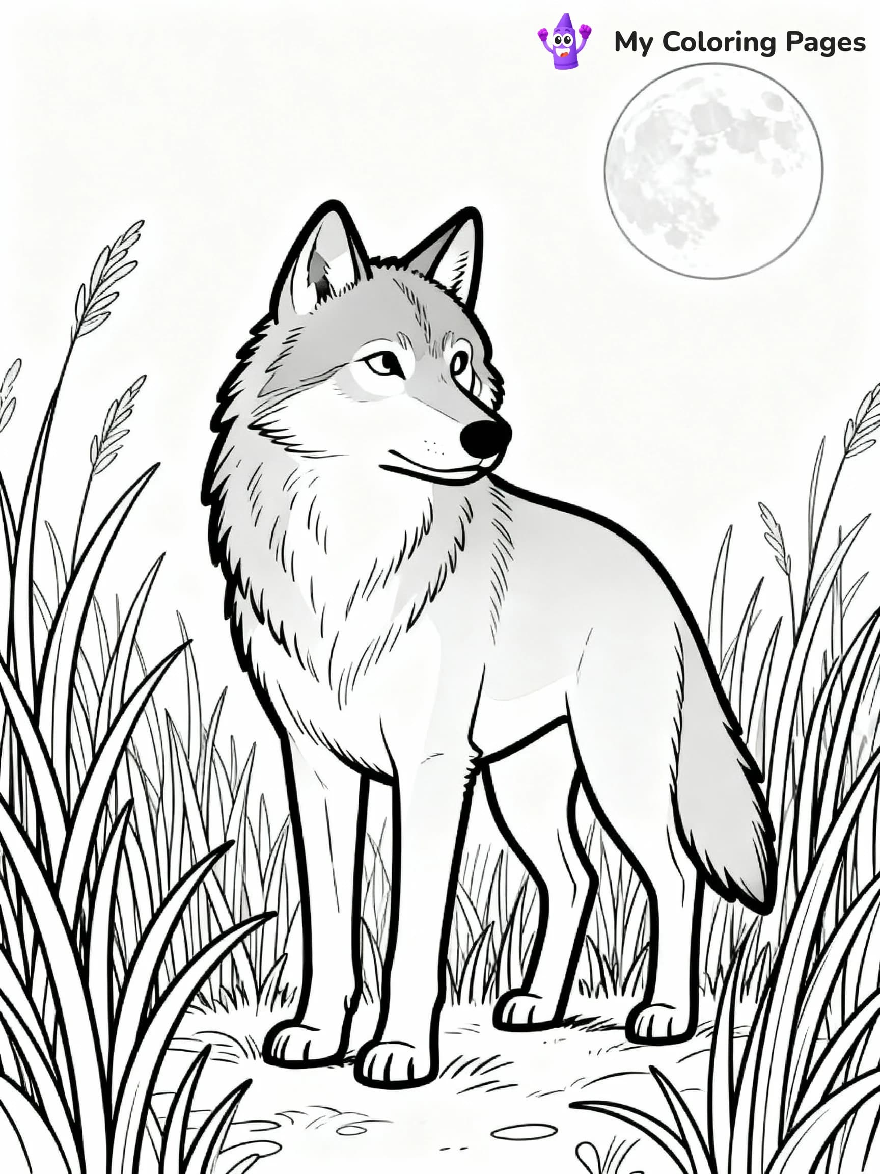 Wolf Coloring Pages - 1