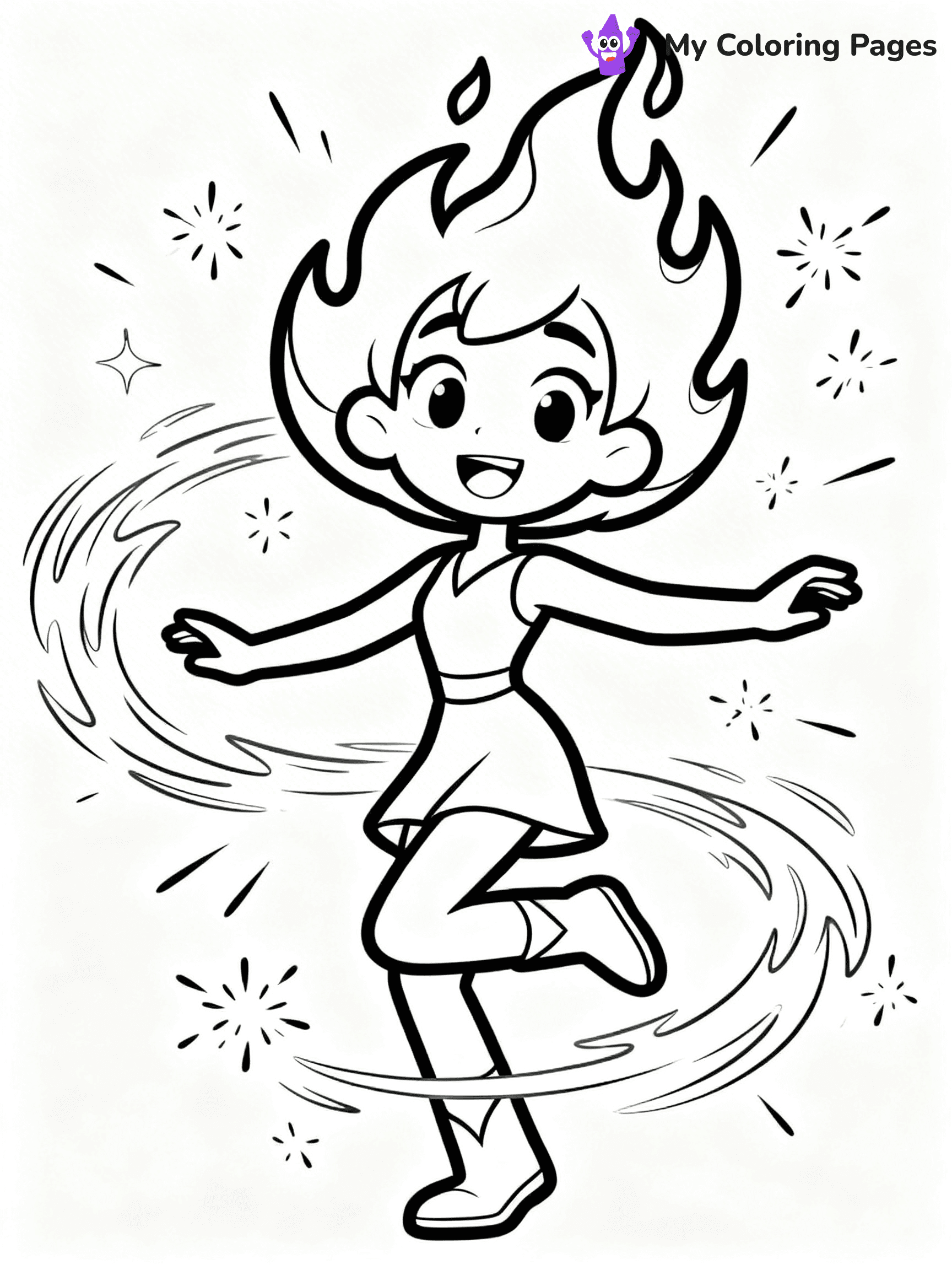 Elemental Coloring Pages - 25