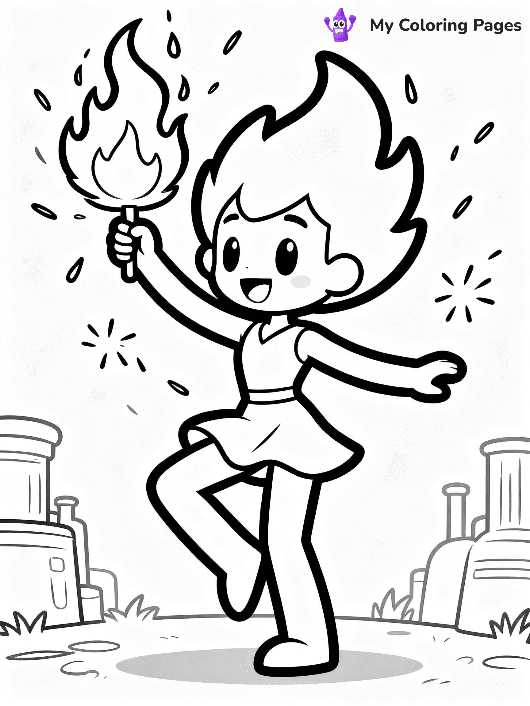 Elemental Coloring Pages - 24