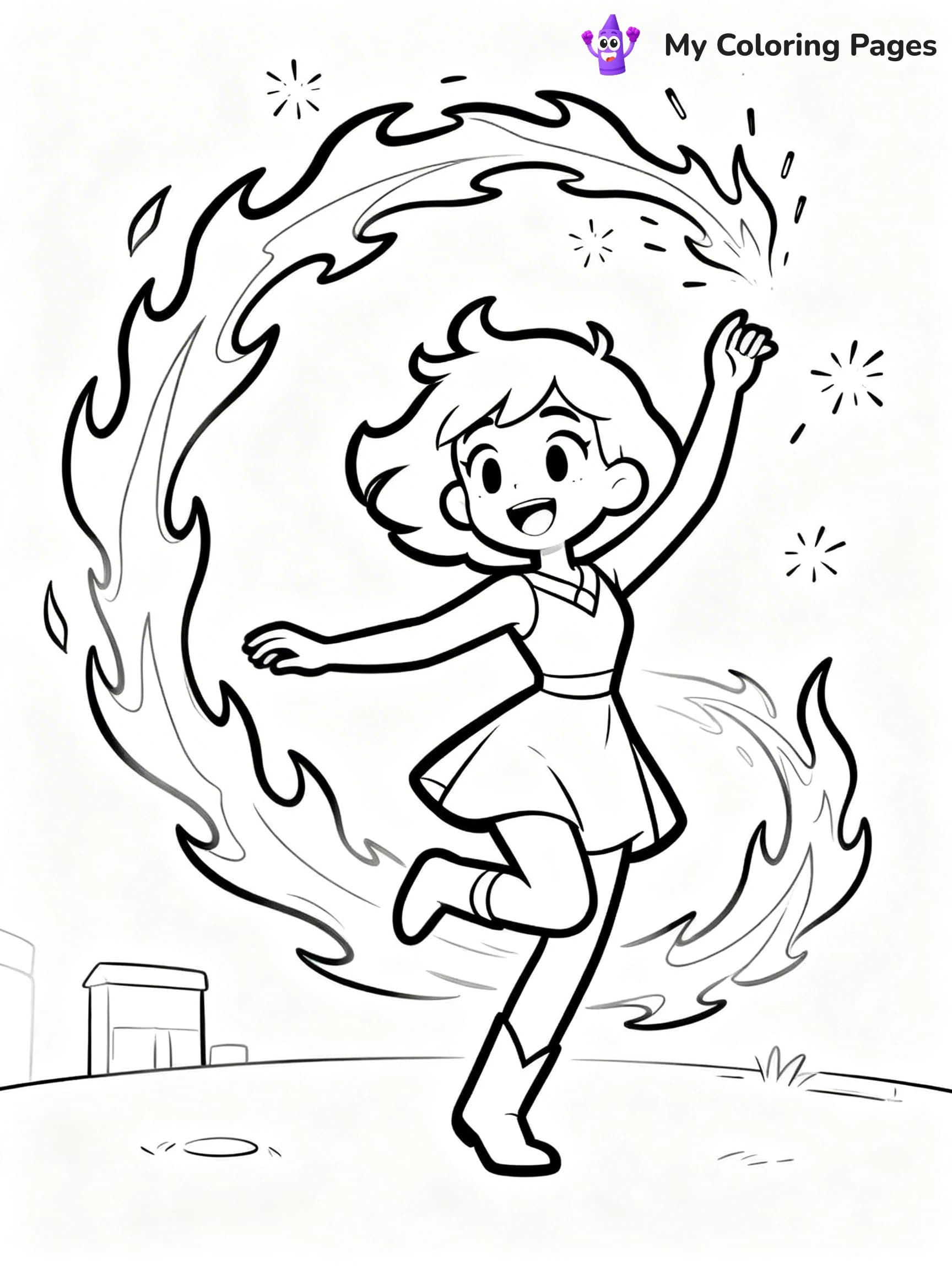 Elemental Coloring Pages - 22
