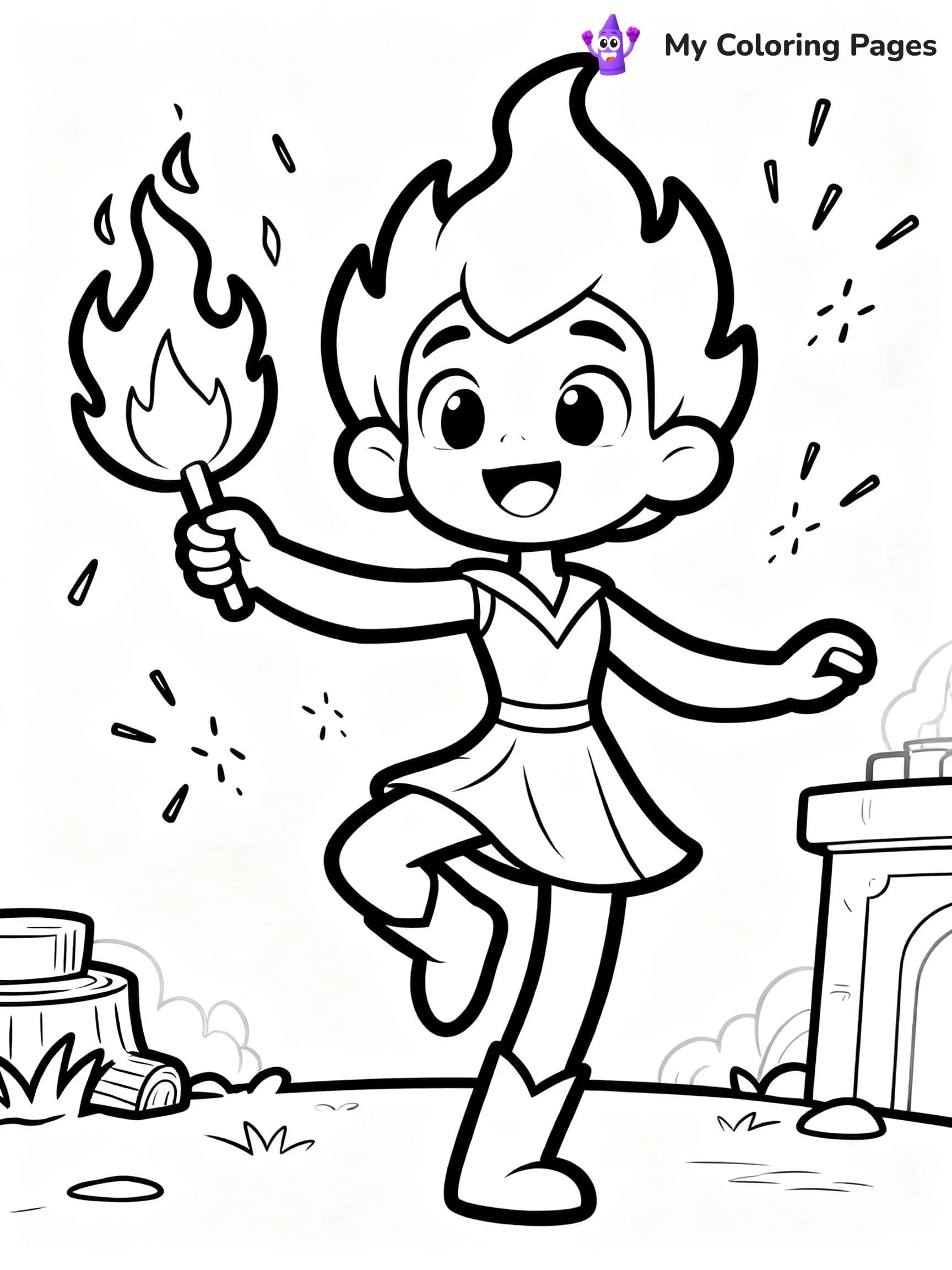 Elemental Coloring Pages - 21