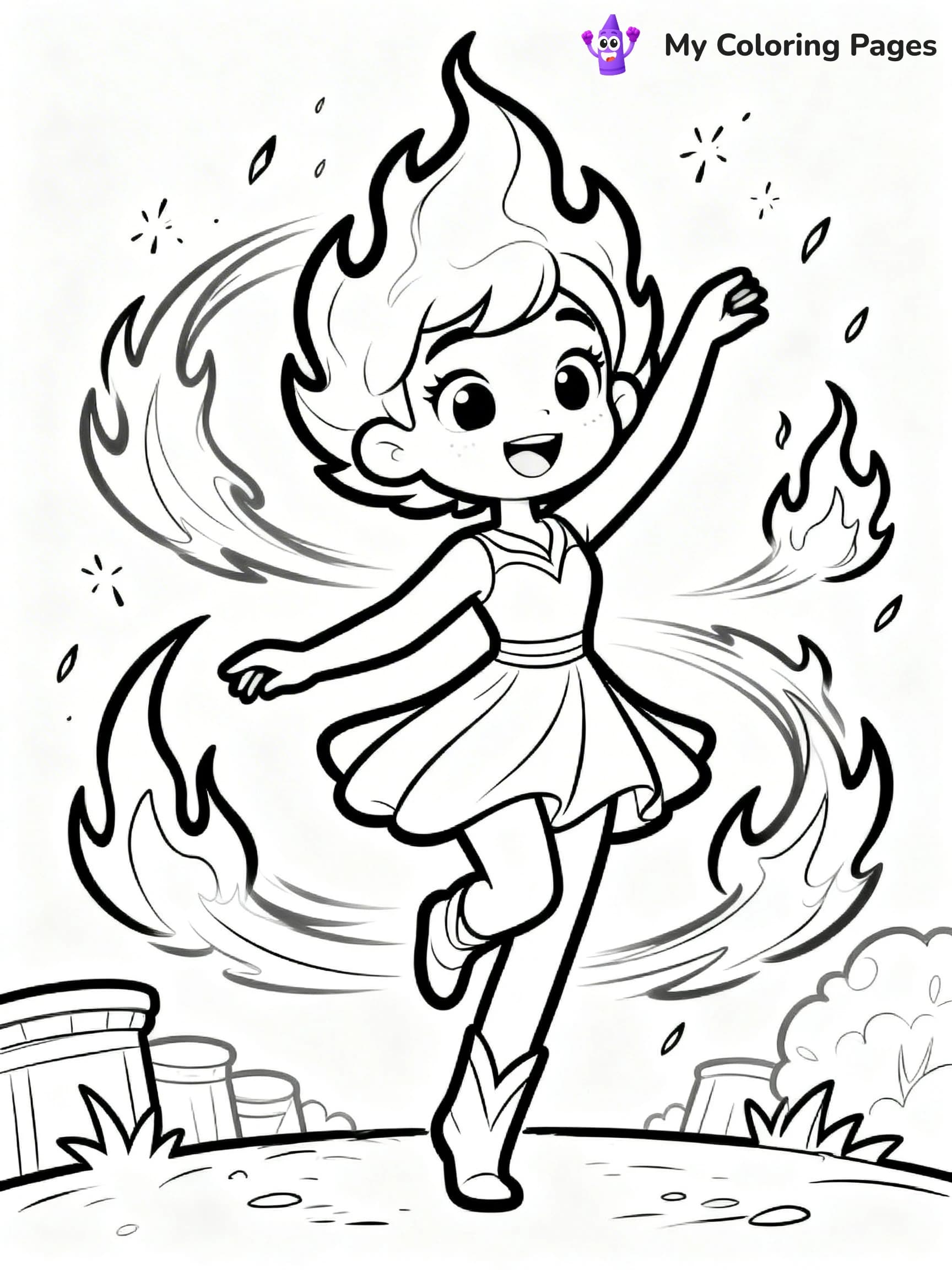 Elemental Coloring Pages - 20