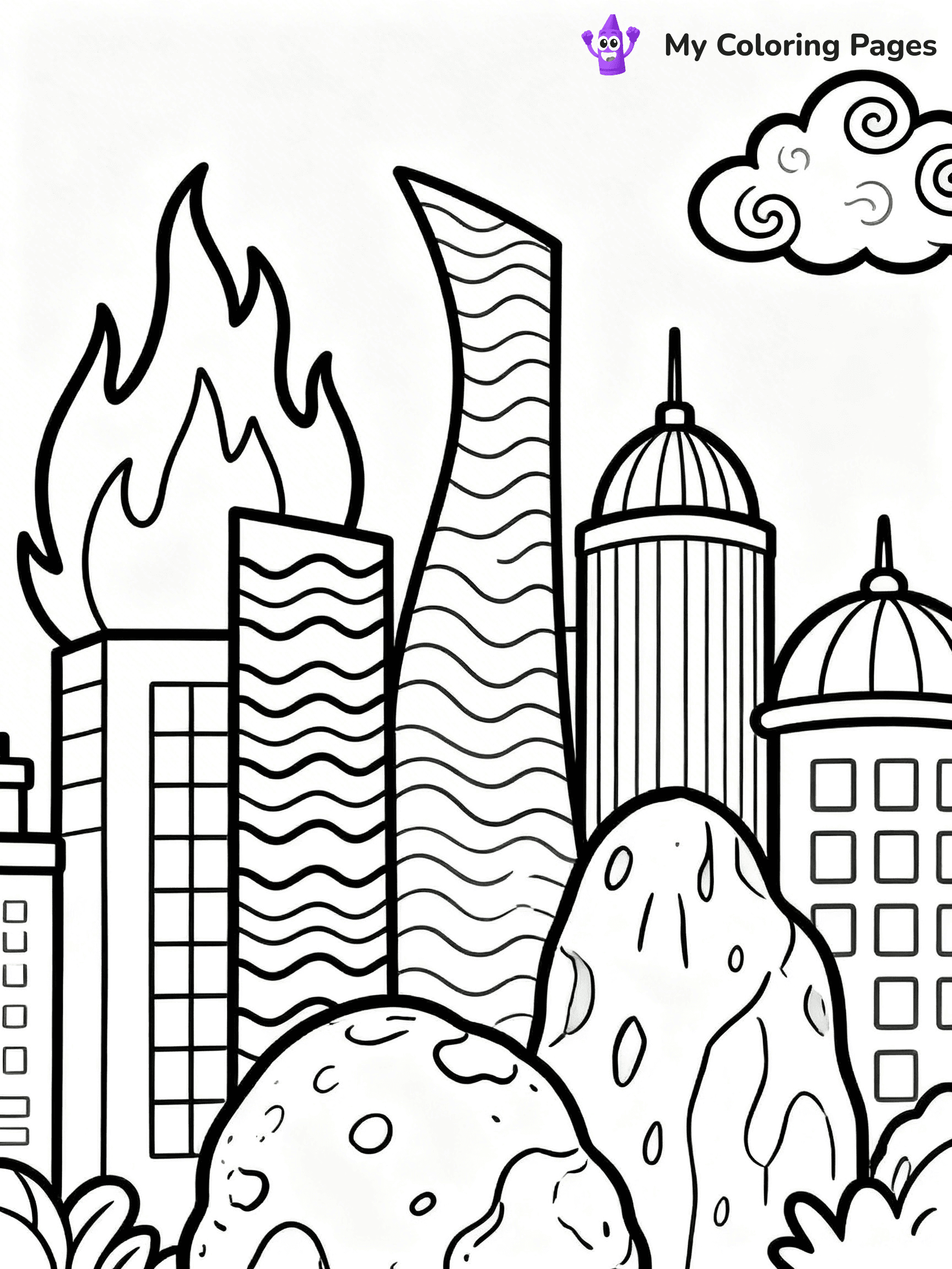 Elemental Coloring Pages - 14