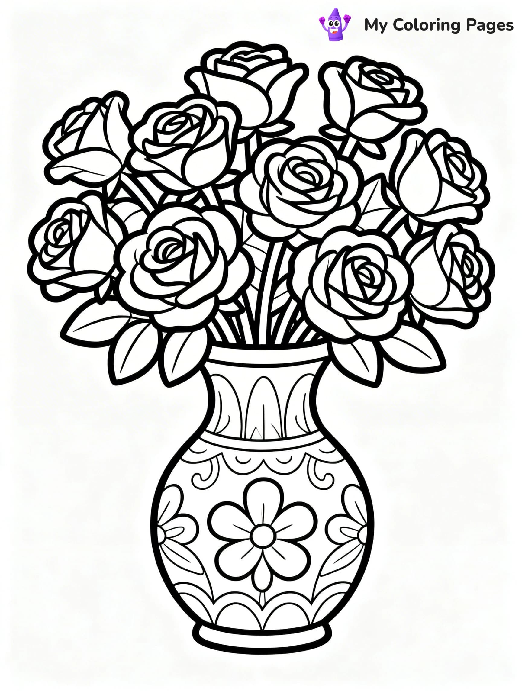 Roses Coloring Pages - 19