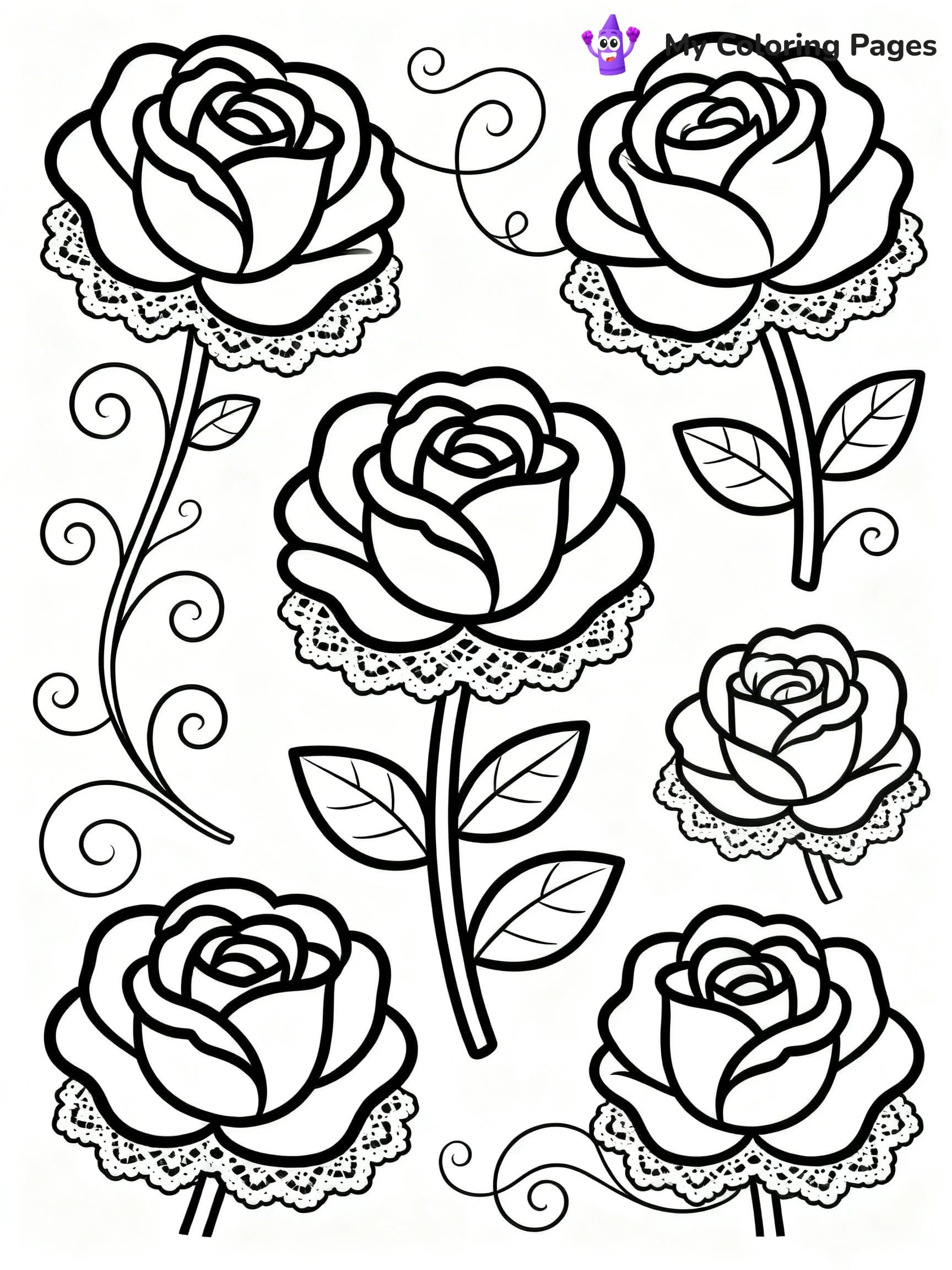 Roses Coloring Pages - 18