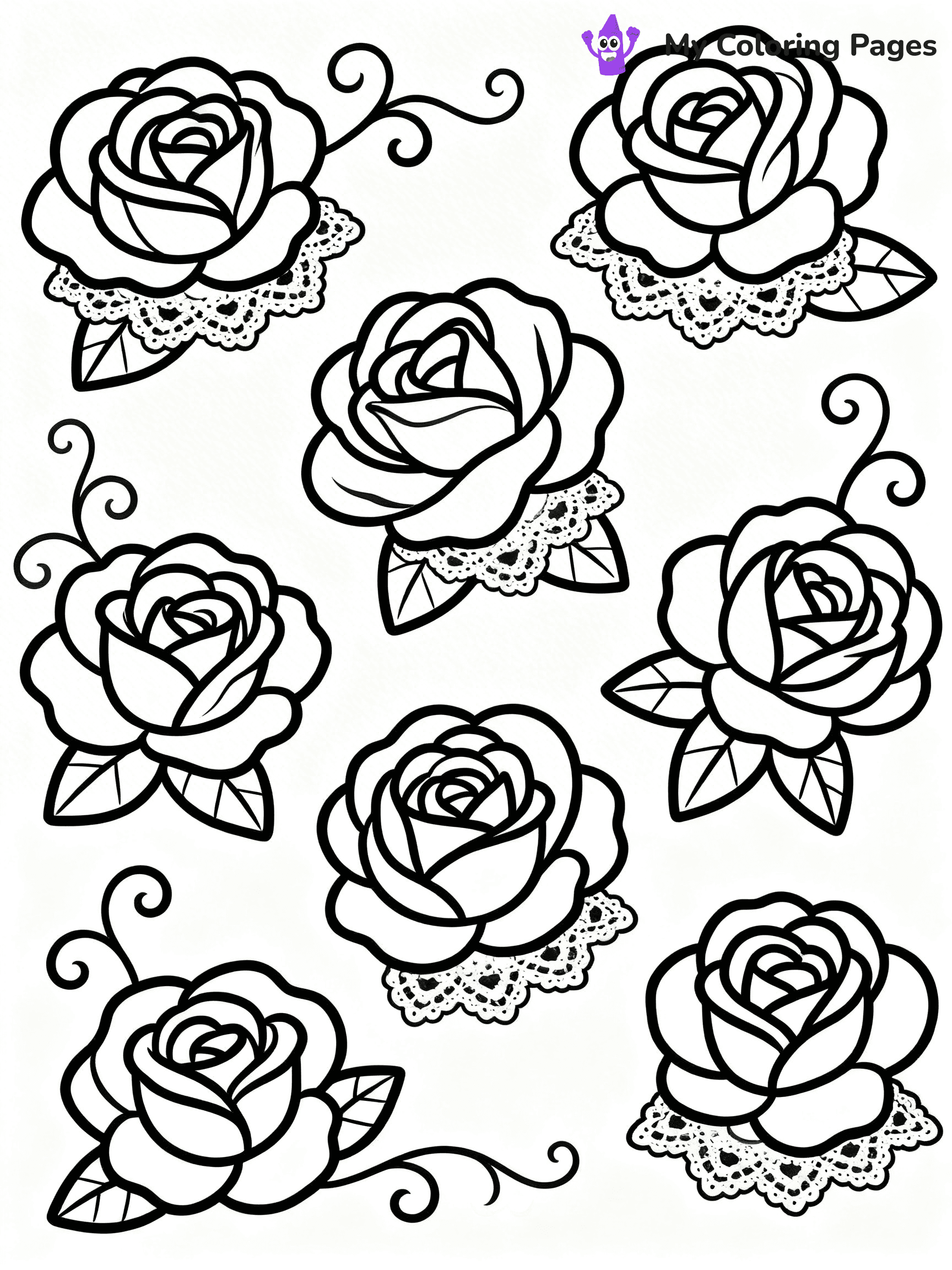 Roses Coloring Pages - 17