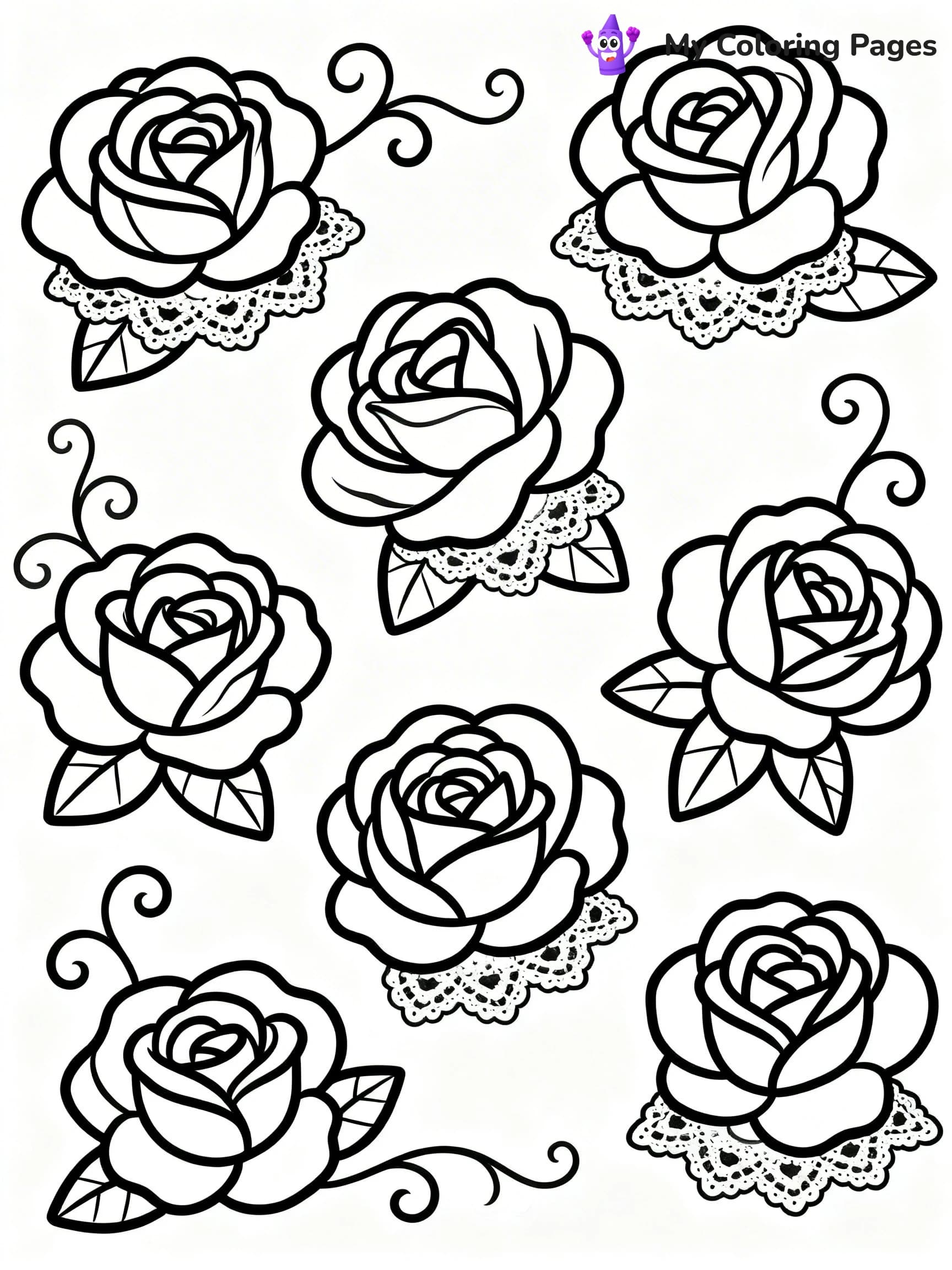 Roses Coloring Pages - 17