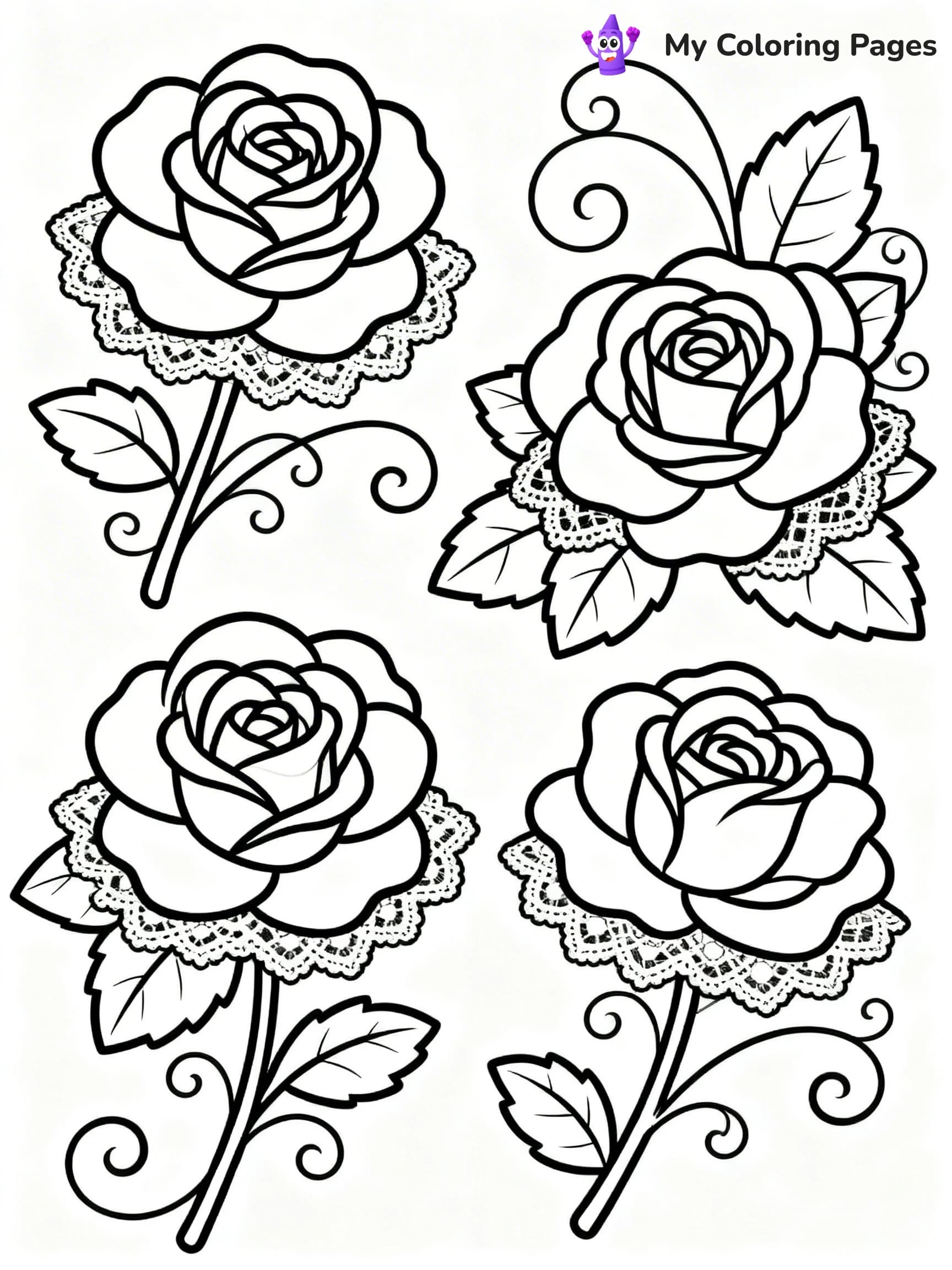 Roses Coloring Pages - 16