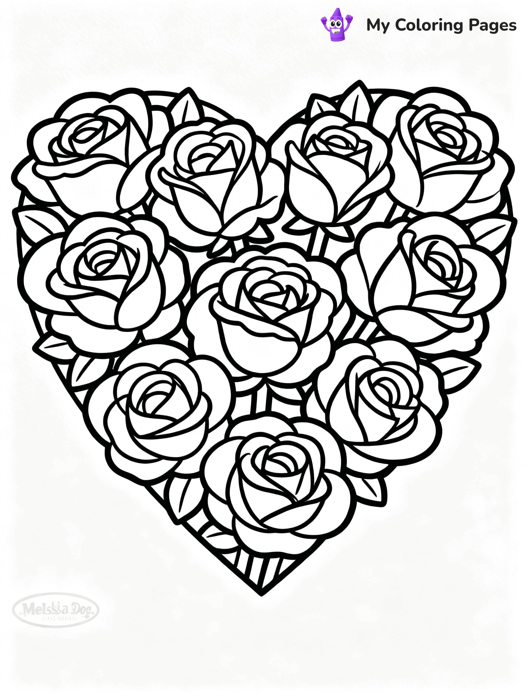 Roses Coloring Pages - 12