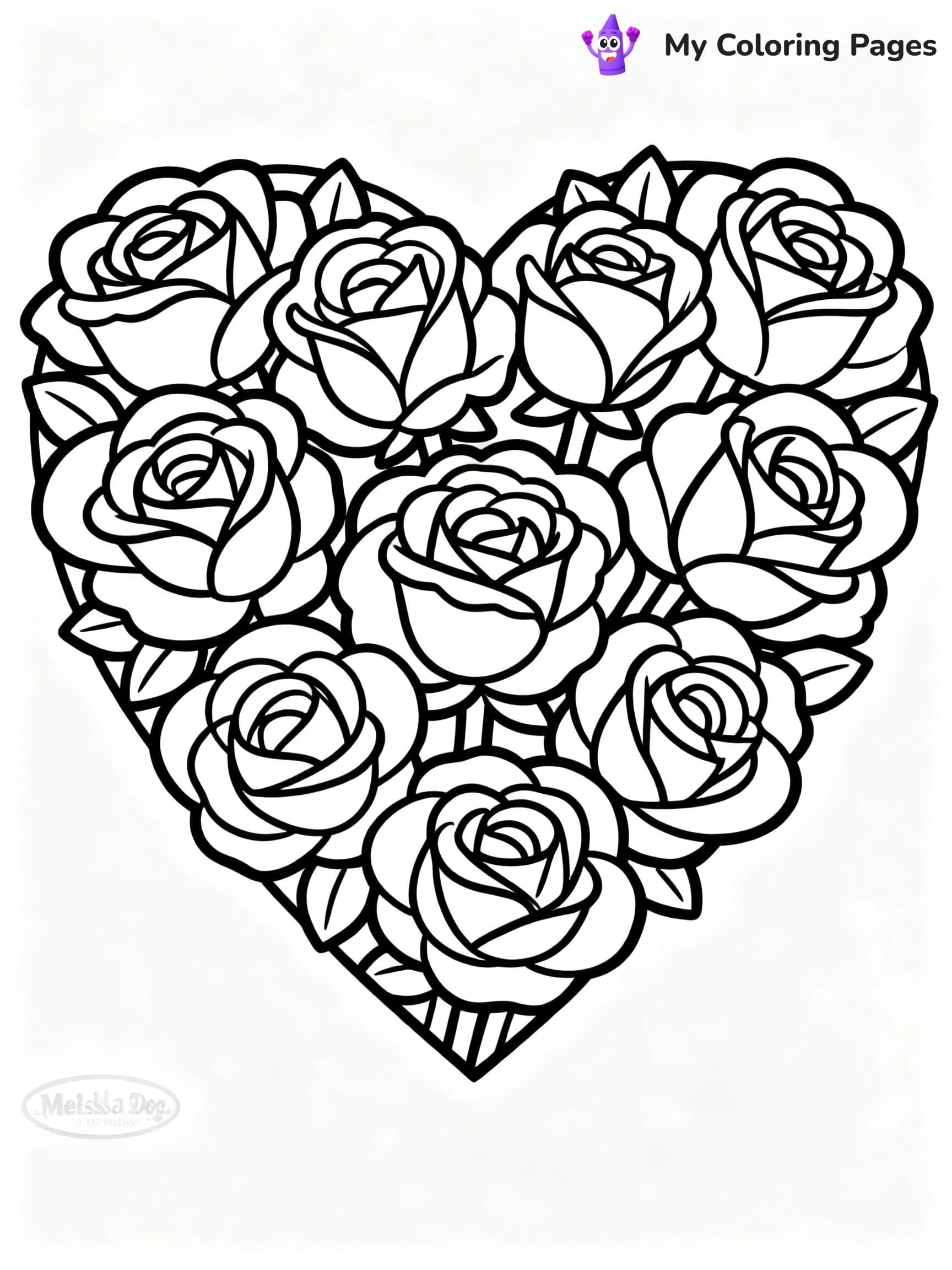 Roses Coloring Pages - 12