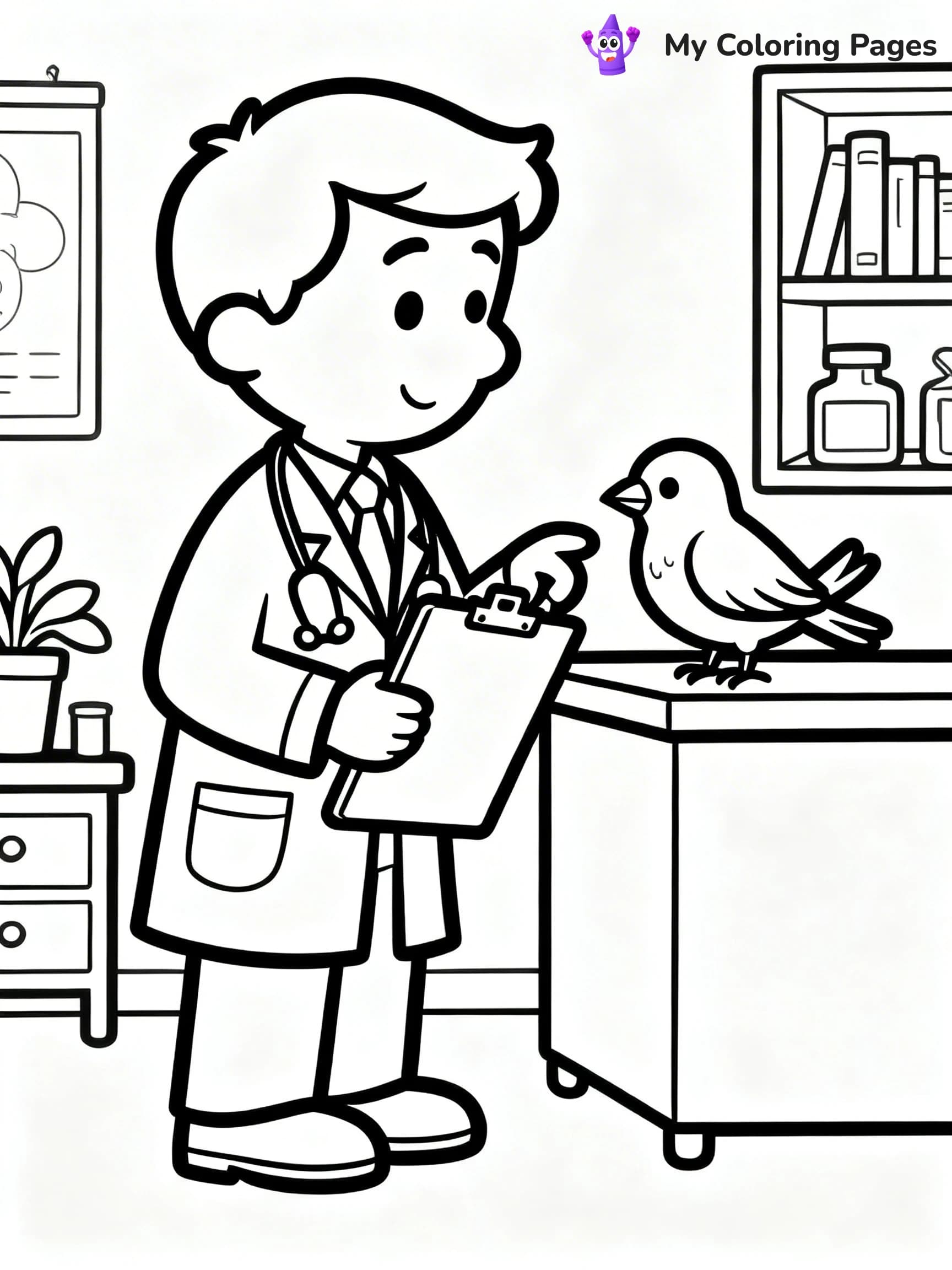 Veterinarian Coloring Pages - 14