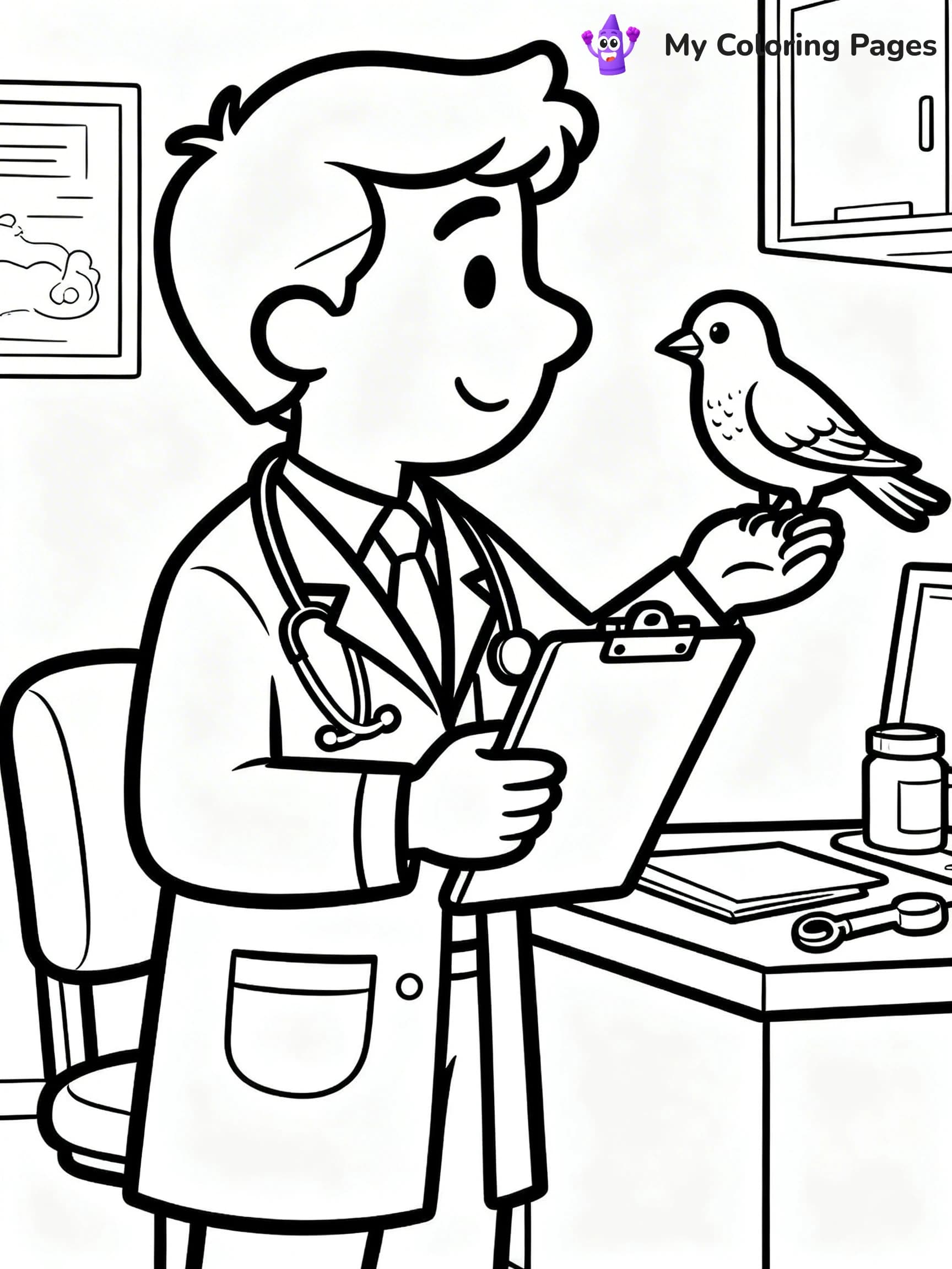 Veterinarian Coloring Pages - 13