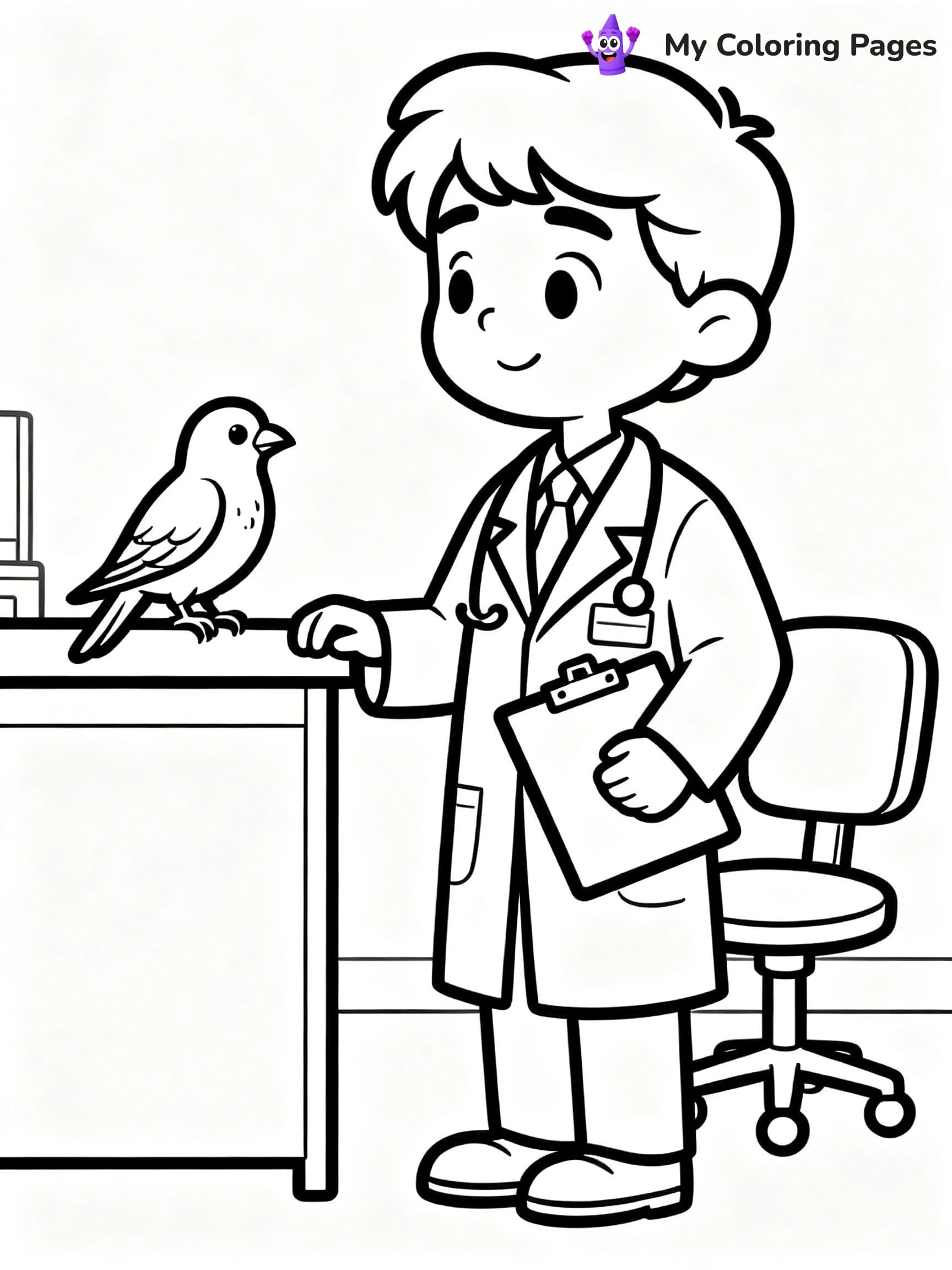 Veterinarian Coloring Pages - 12