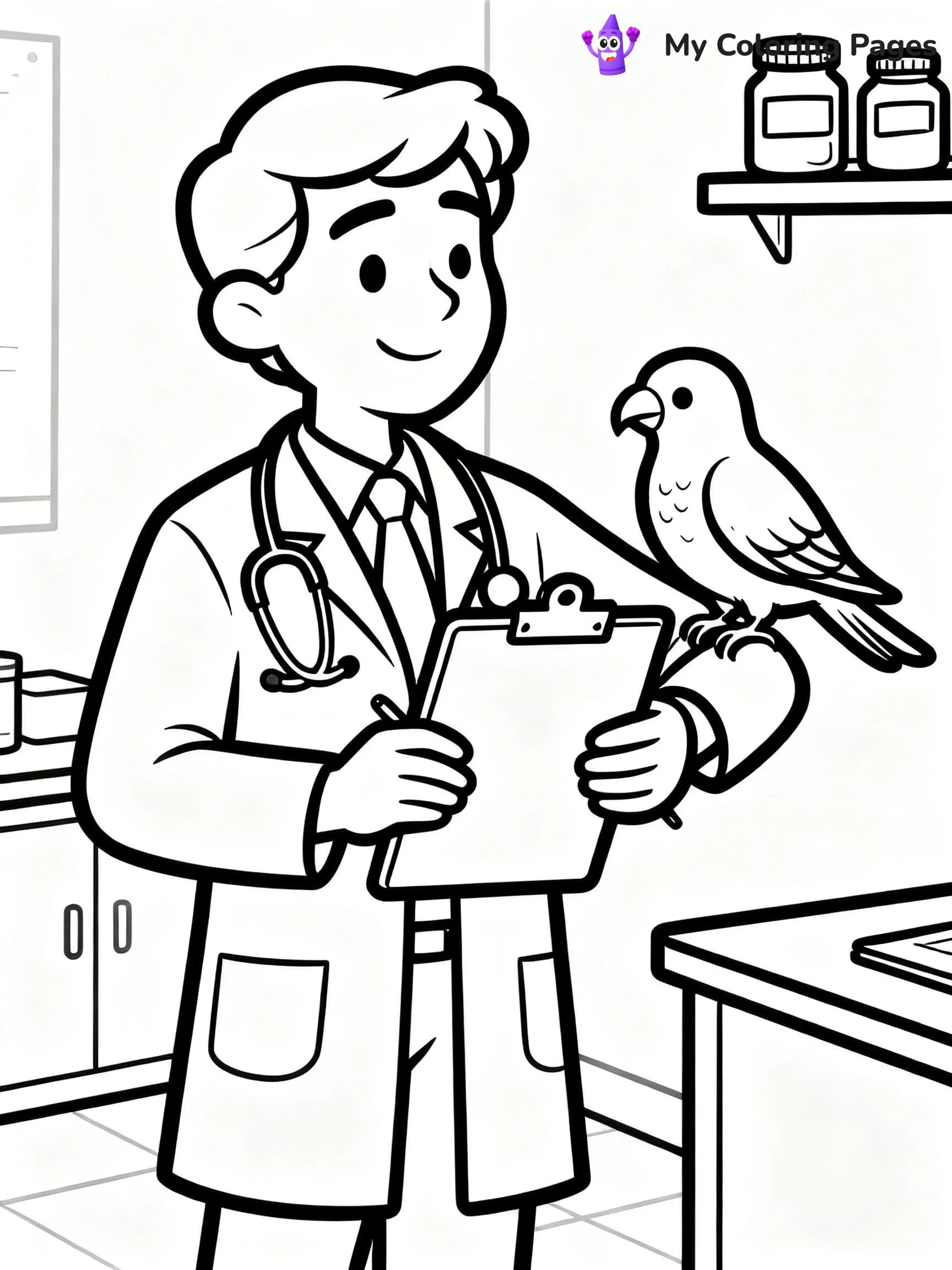 Veterinarian Coloring Pages - 11