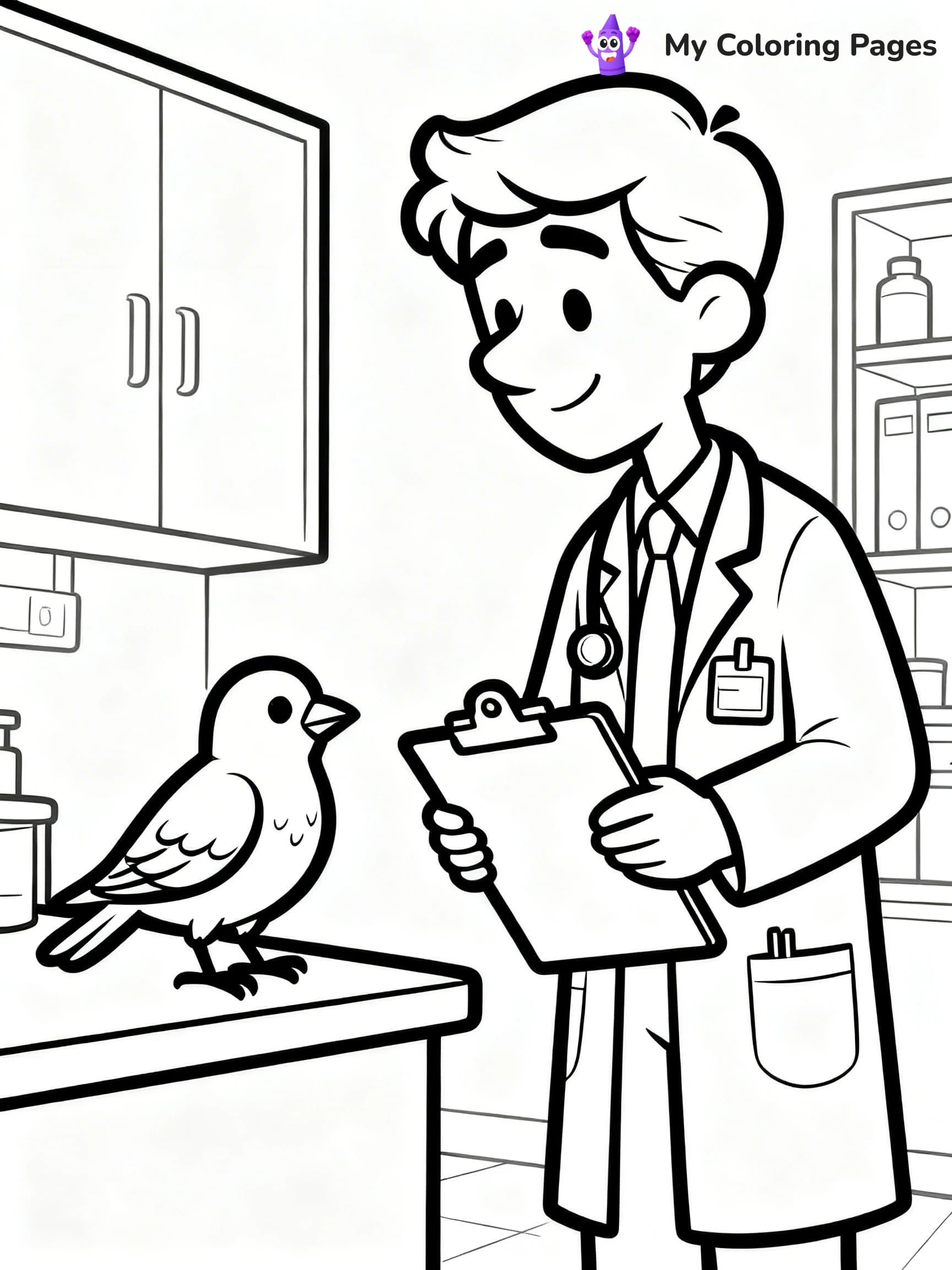 Veterinarian Coloring Pages - 10