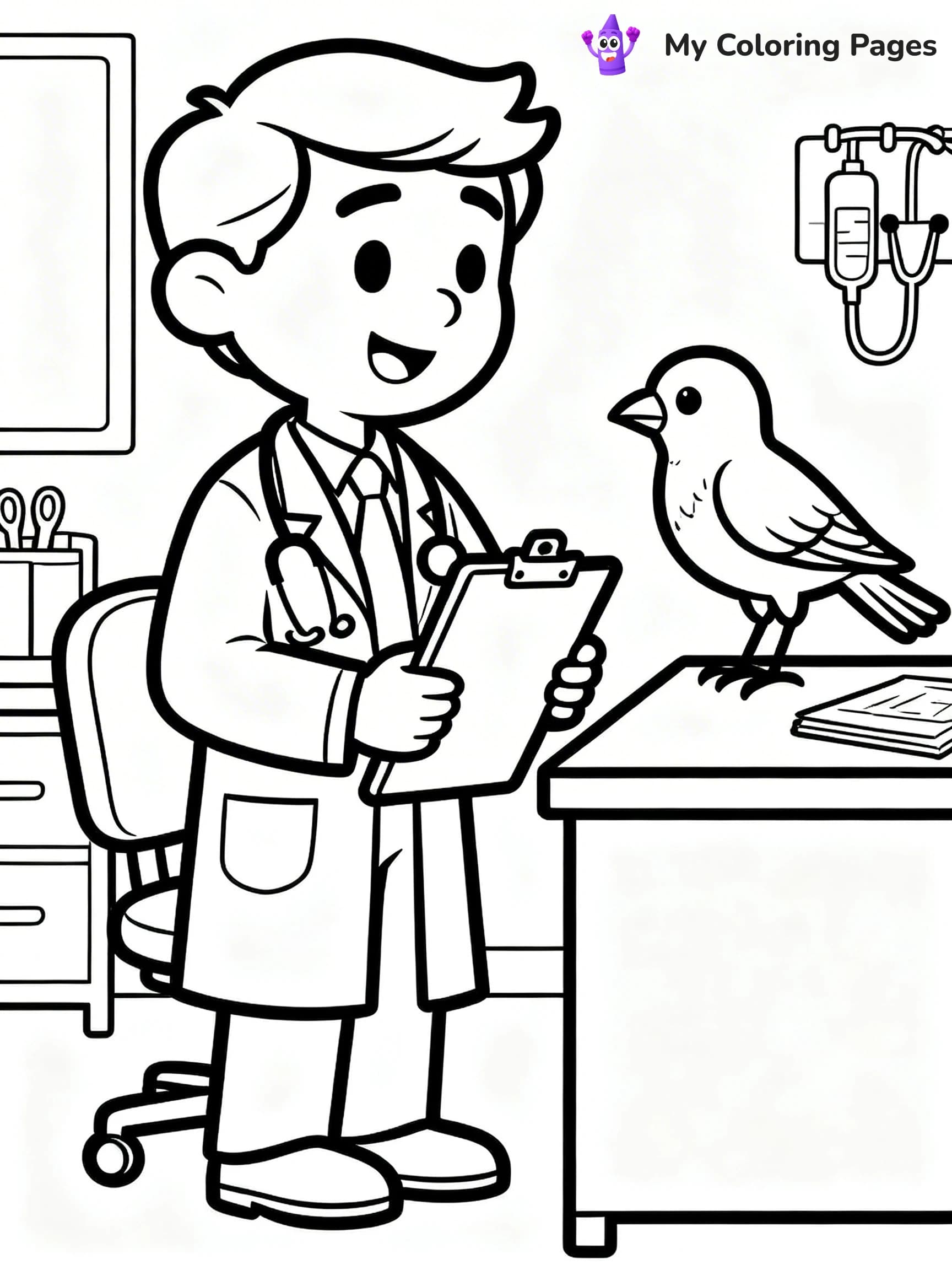 Veterinarian Coloring Pages - 9