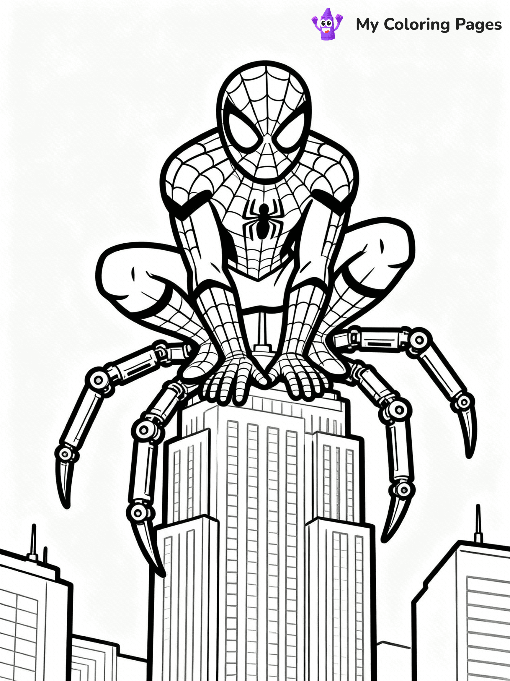 Iron Spiderman Coloring Pages - 23