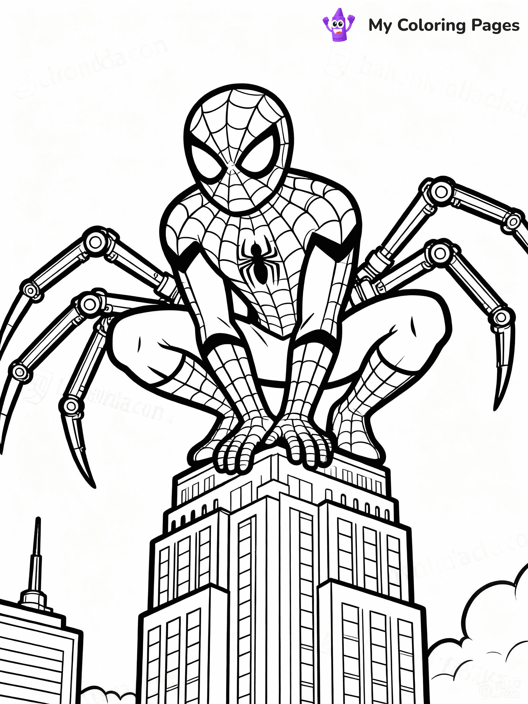 Iron Spiderman Coloring Pages - 22