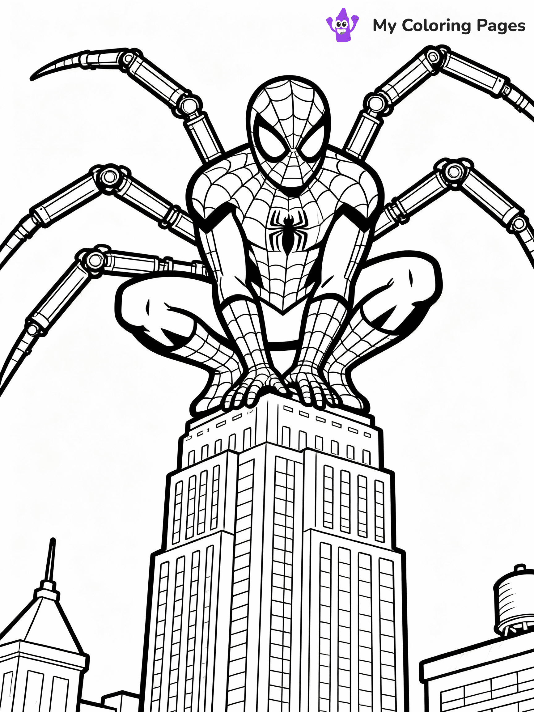 Iron Spiderman Coloring Pages - 19