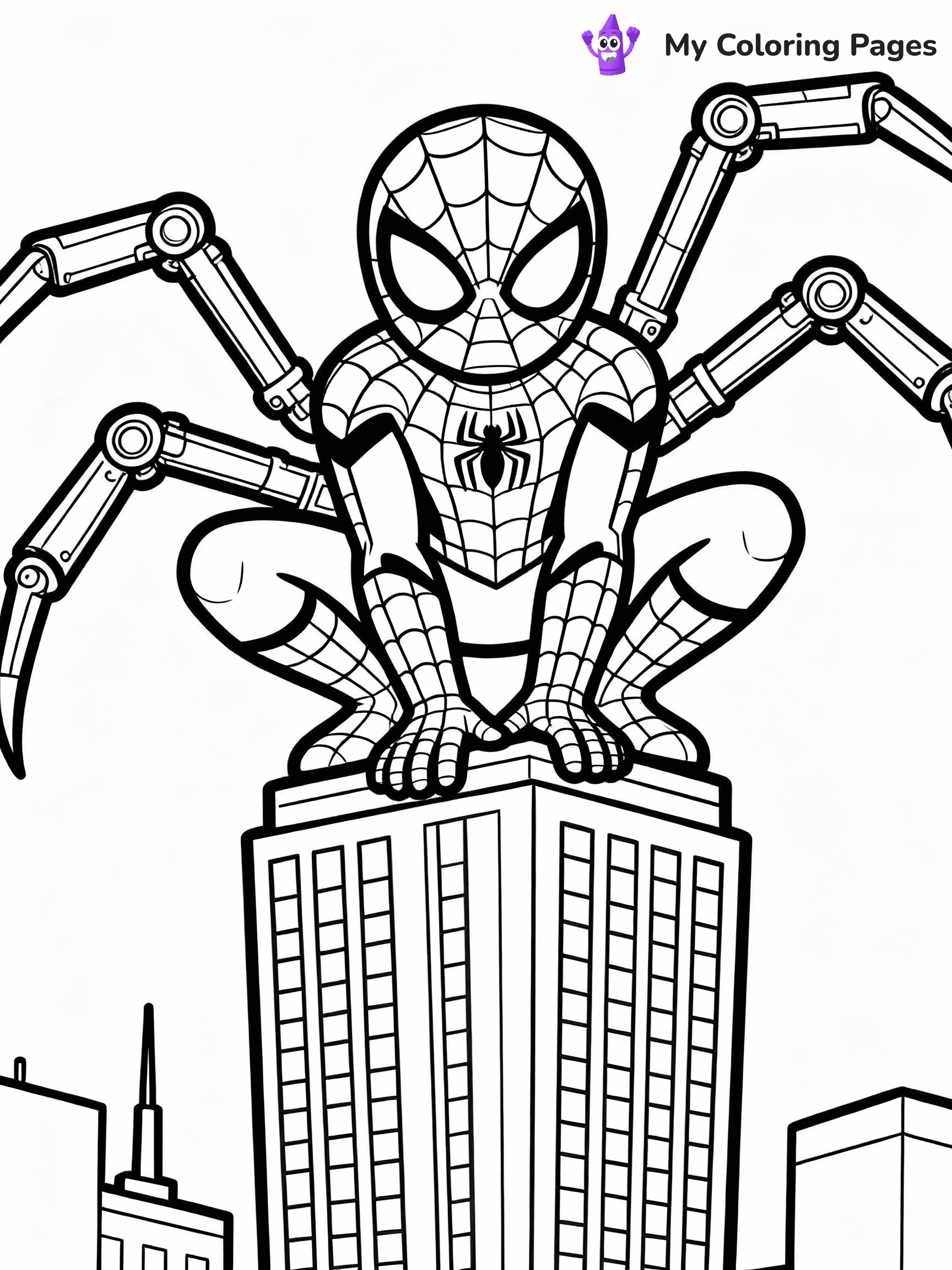 Iron Spiderman Coloring Pages - 16