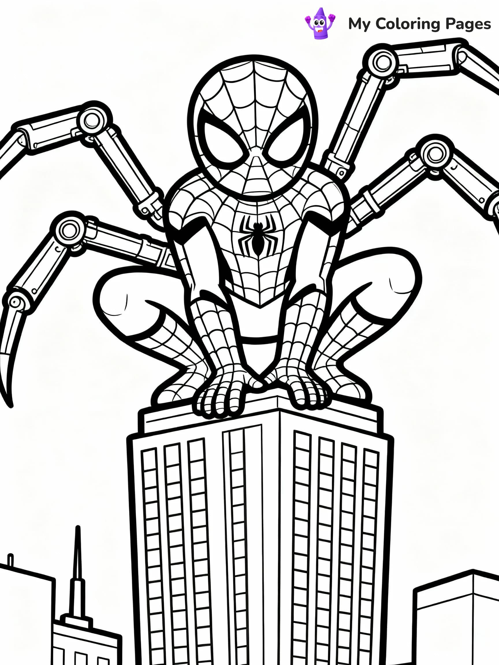 Iron Spiderman Coloring Pages - 16
