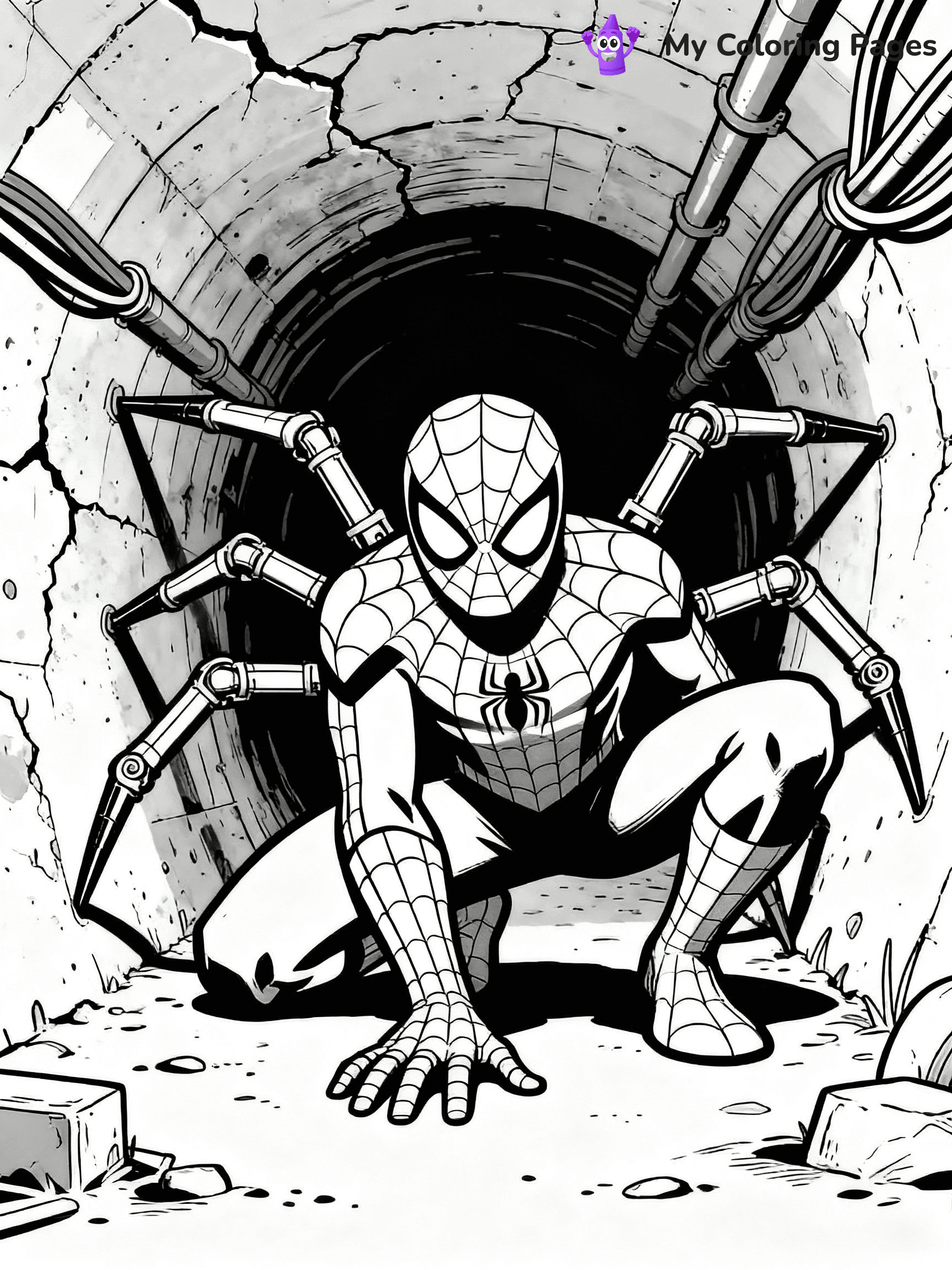 Iron Spiderman Coloring Pages - 13
