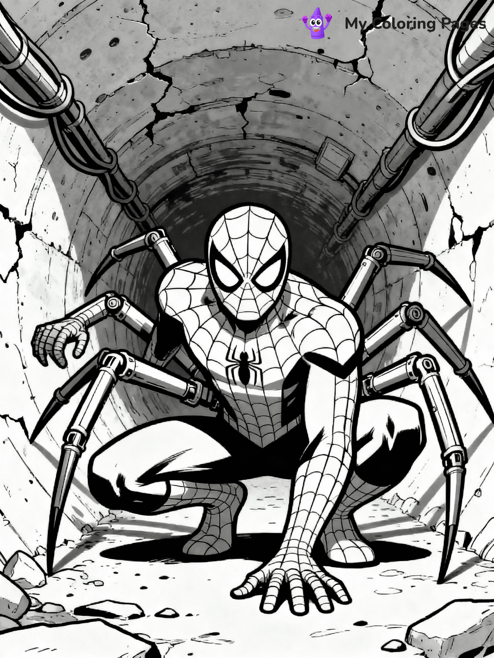 Iron Spiderman Coloring Pages - 12