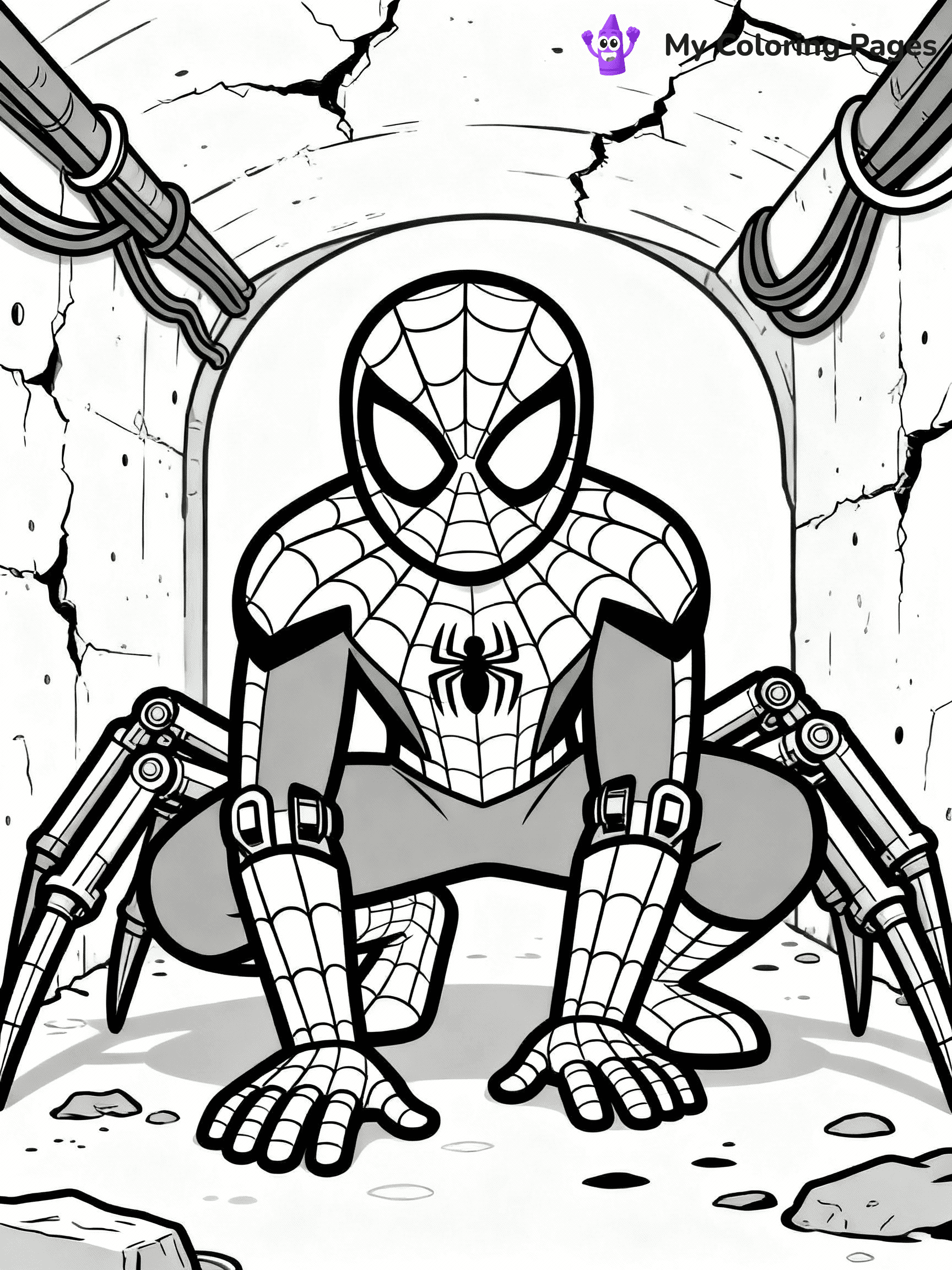 Iron Spiderman Coloring Pages - 11