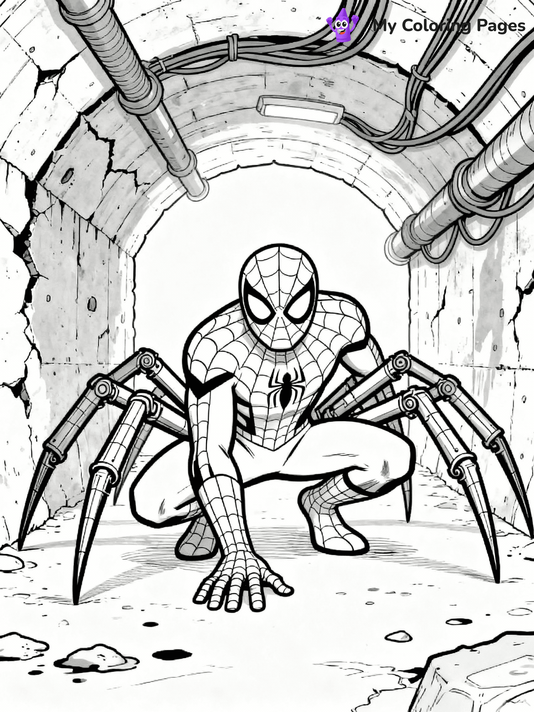 Iron Spiderman Coloring Pages - 10