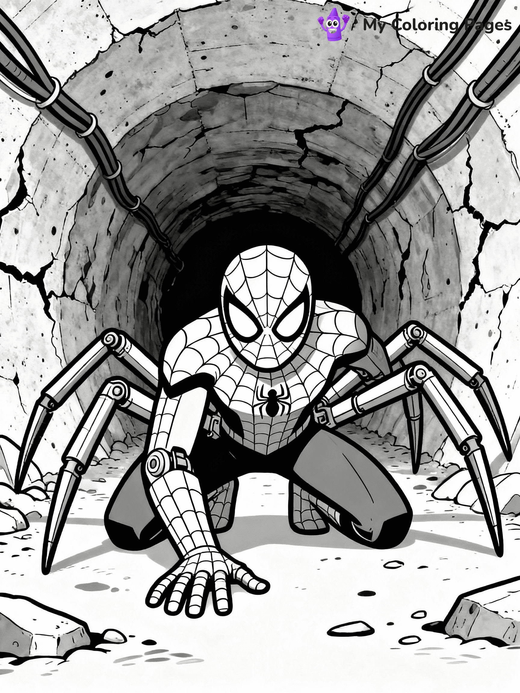 Iron Spiderman Coloring Pages - 9