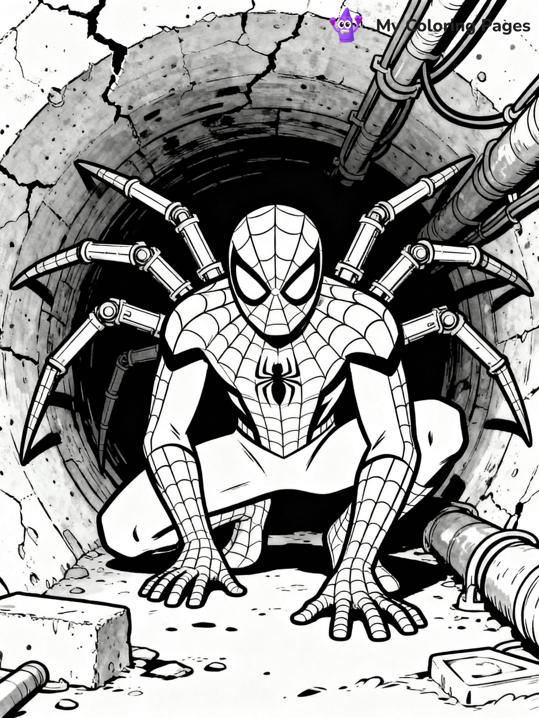 Iron Spiderman Coloring Pages - 8