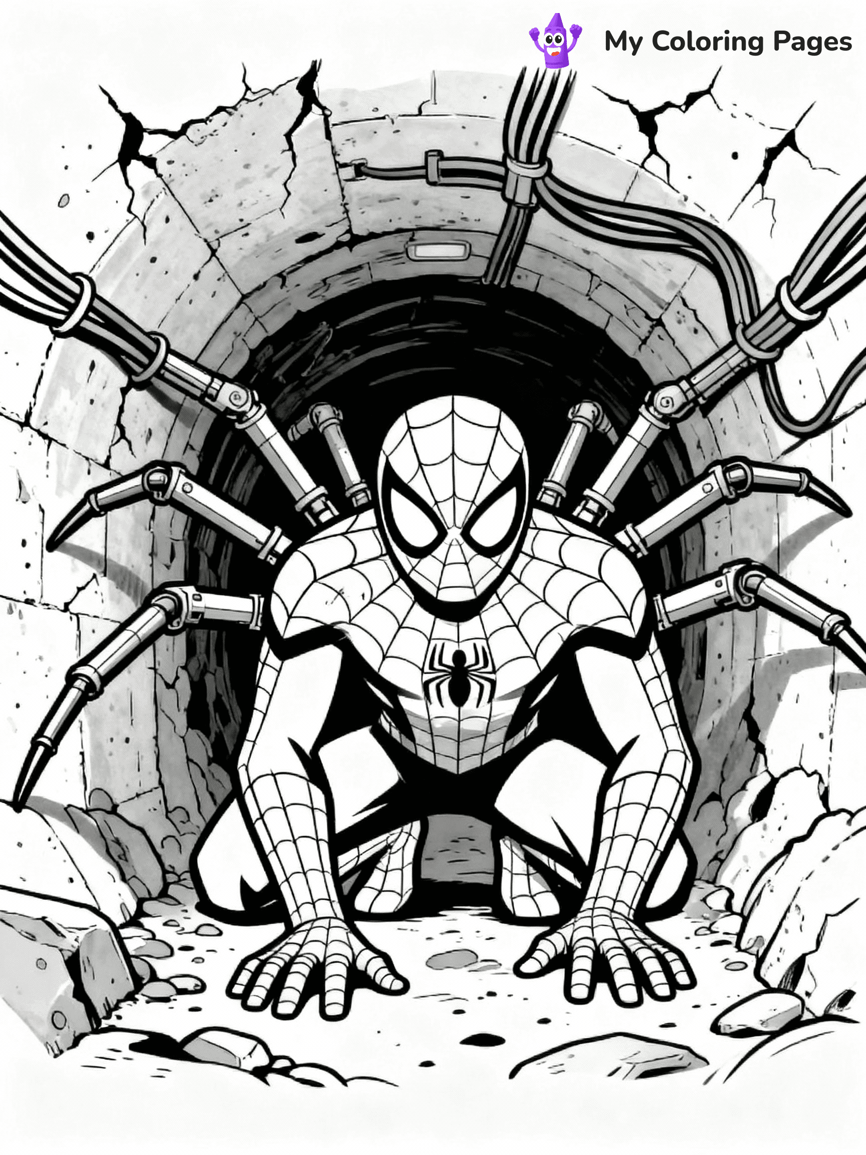 Iron Spiderman Coloring Pages - 7