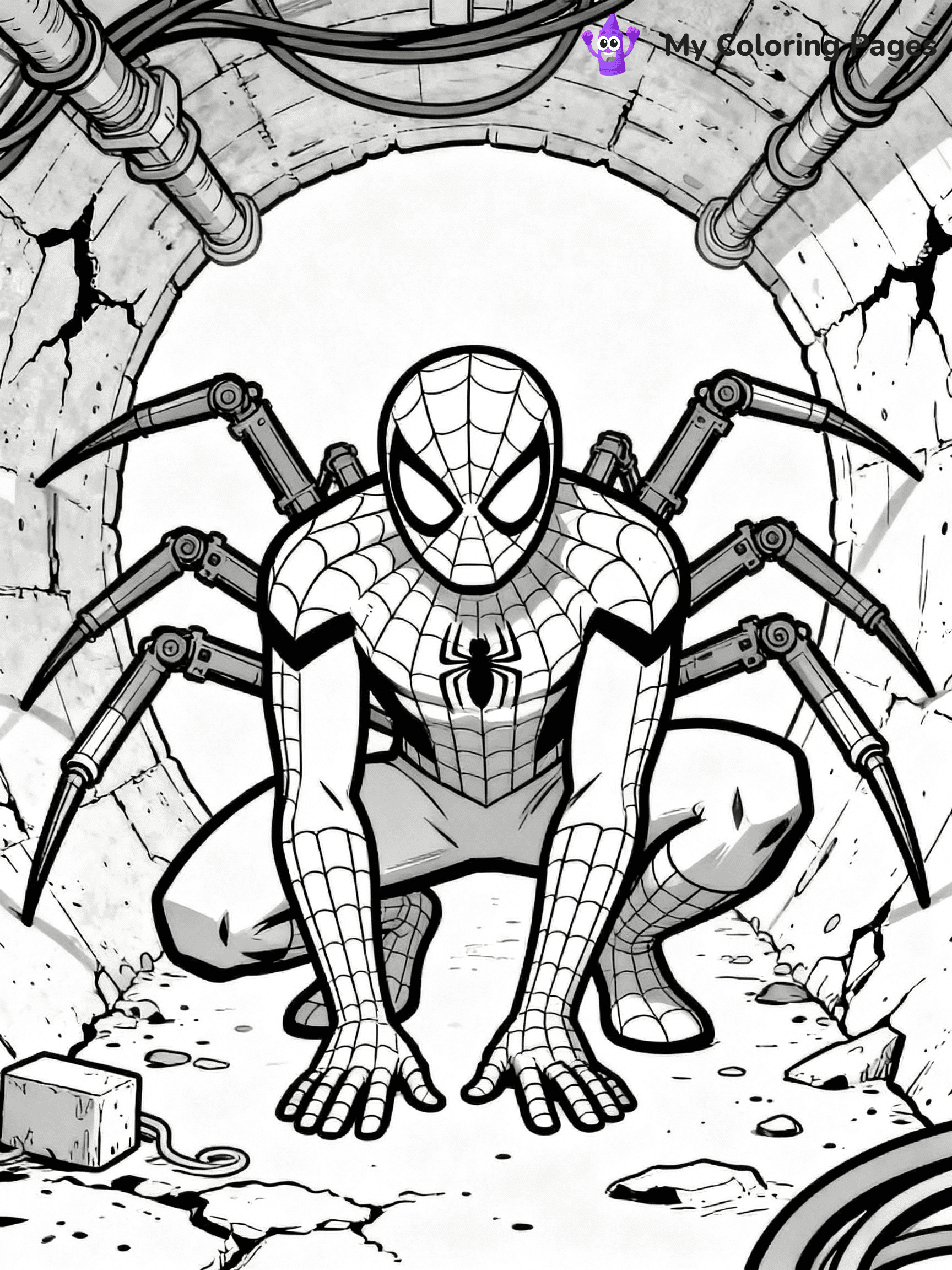 Iron Spiderman Coloring Pages - 6
