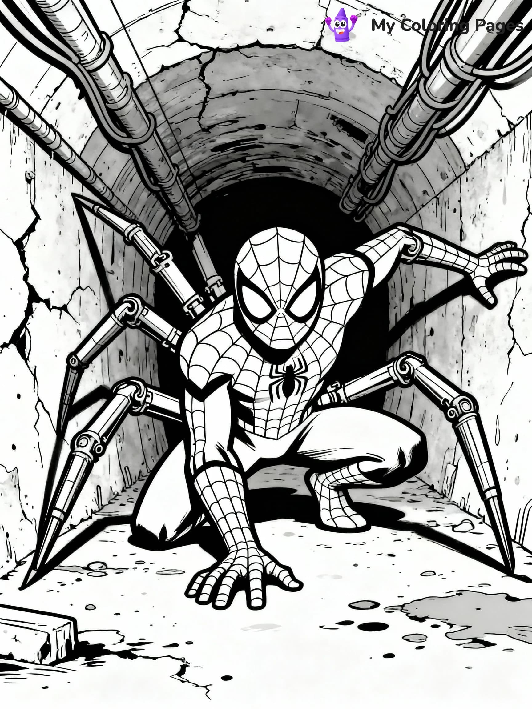Iron Spiderman Coloring Pages - 5