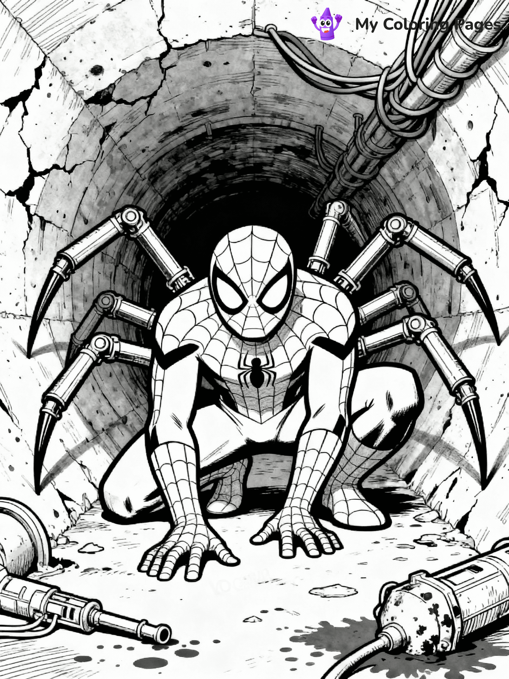 Iron Spiderman Coloring Pages - 4