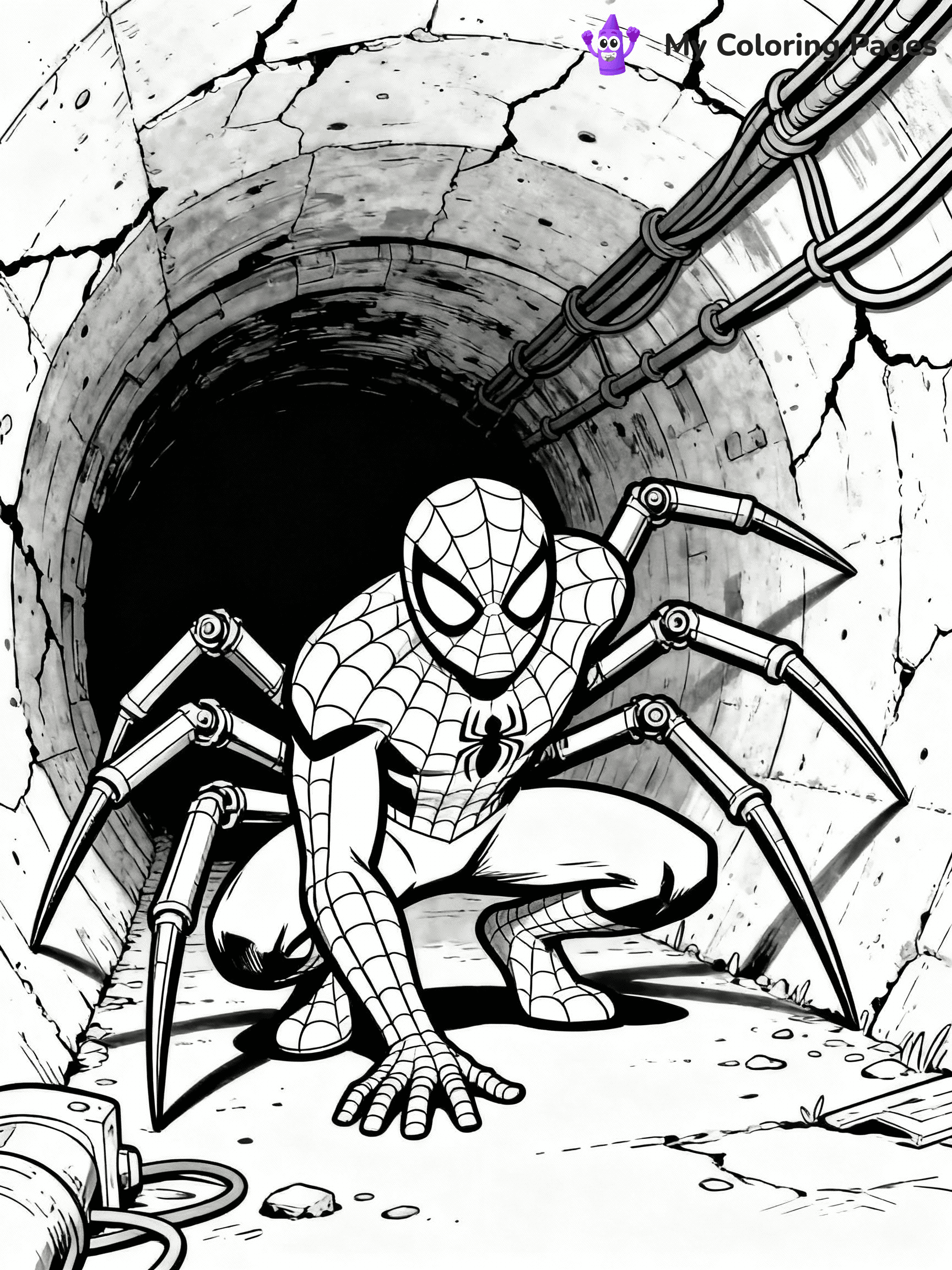 Iron Spiderman Coloring Pages - 3