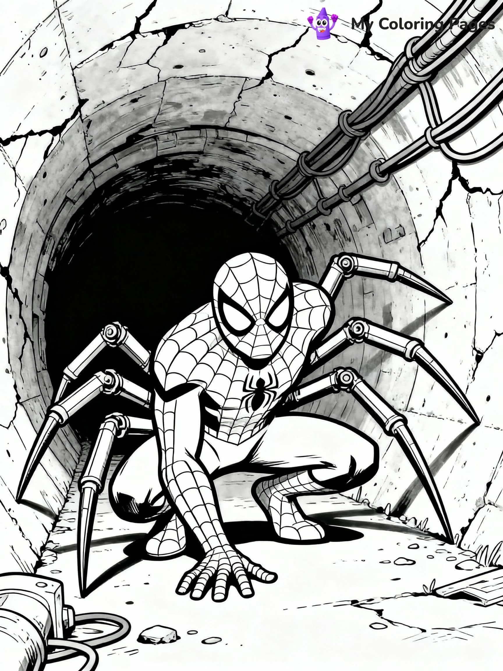 Iron Spiderman Coloring Pages - 3