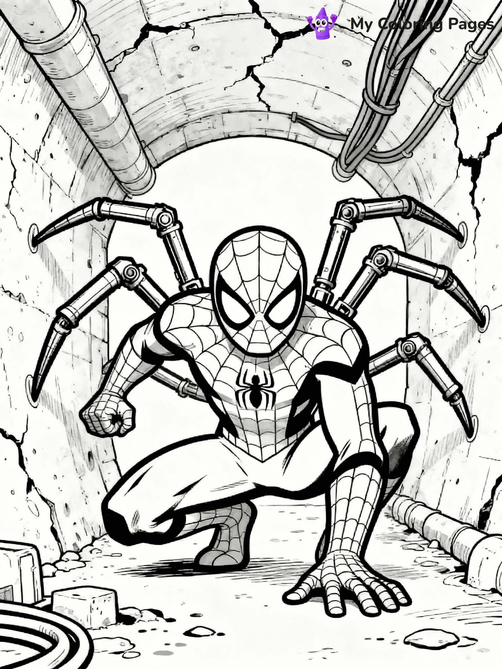 Iron Spiderman Coloring Pages - 1