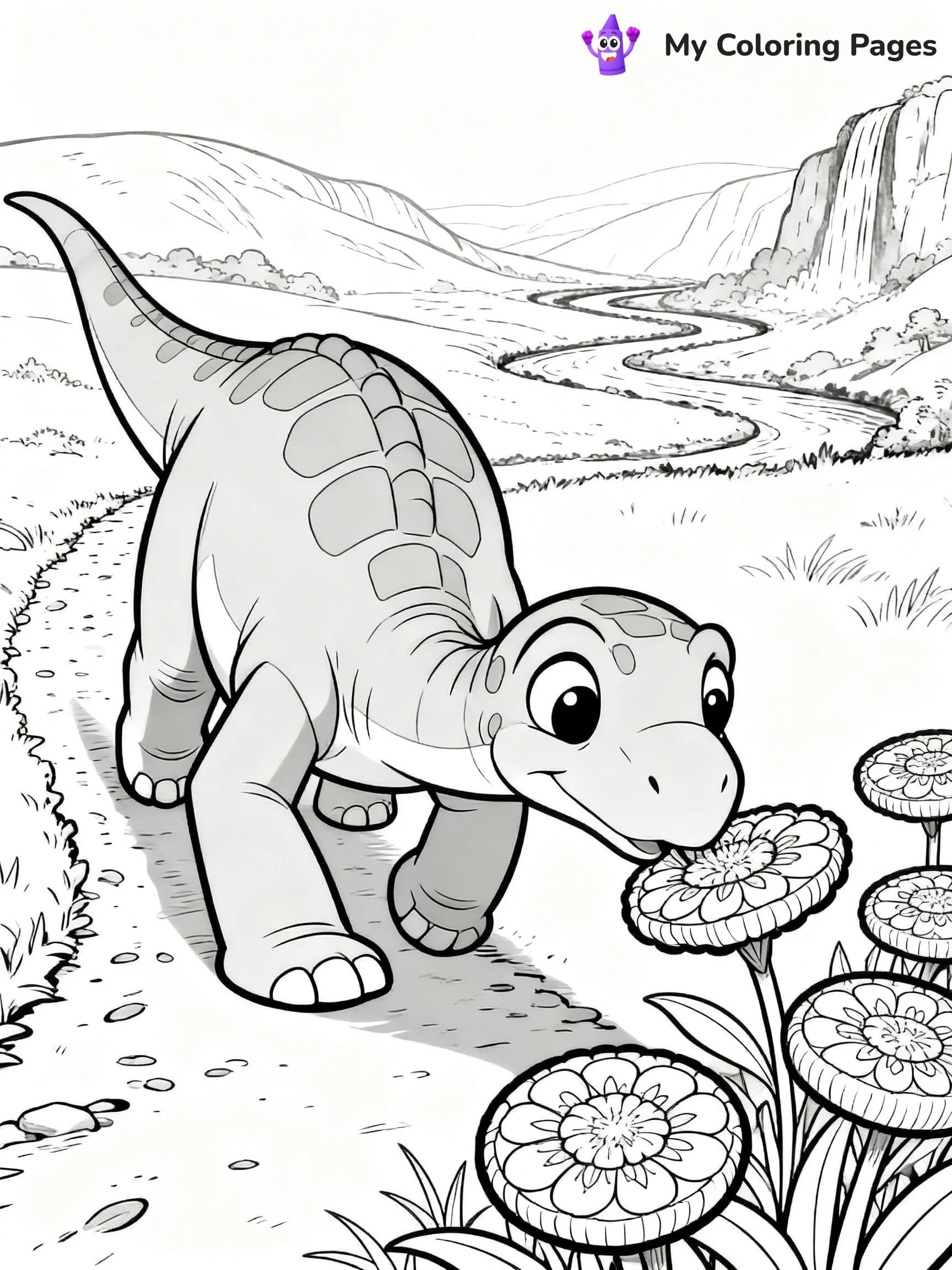 Land Before Time Coloring Pages - 12
