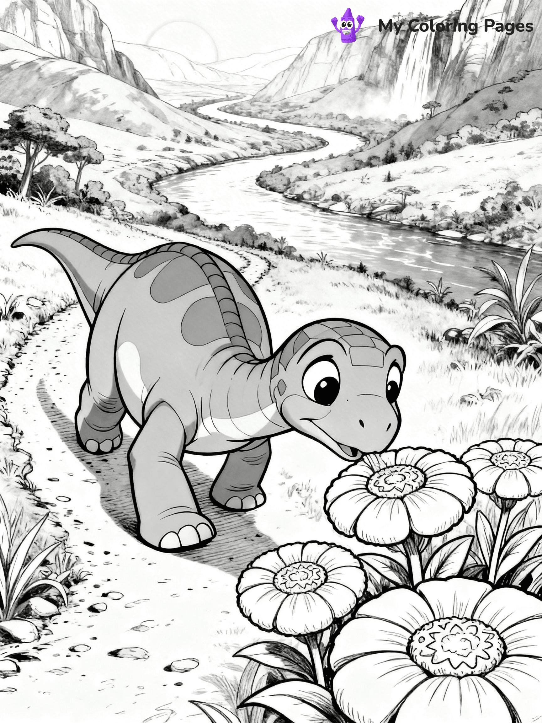 Land Before Time Coloring Pages - 1