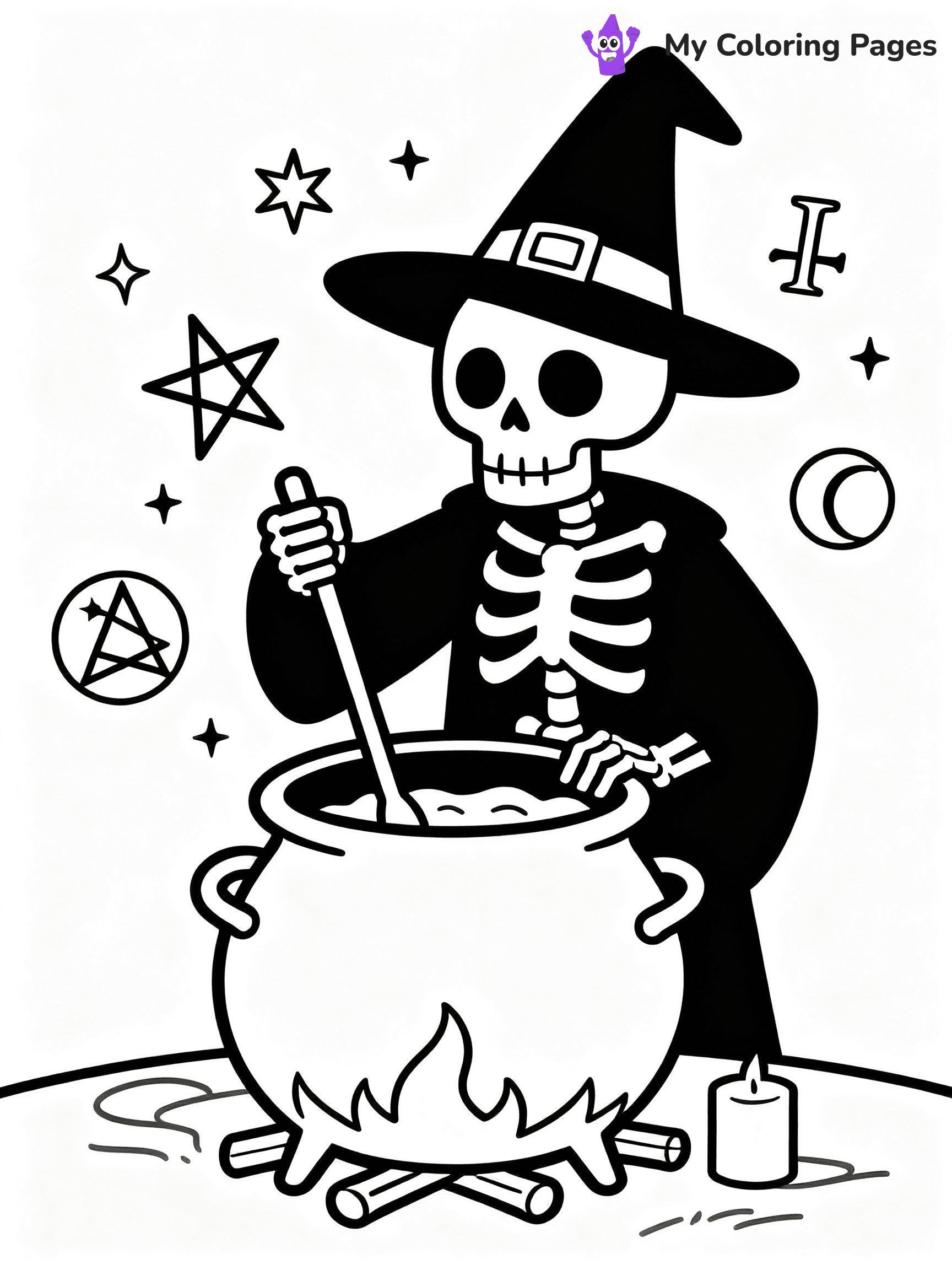 Skeleton Coloring Pages - 34