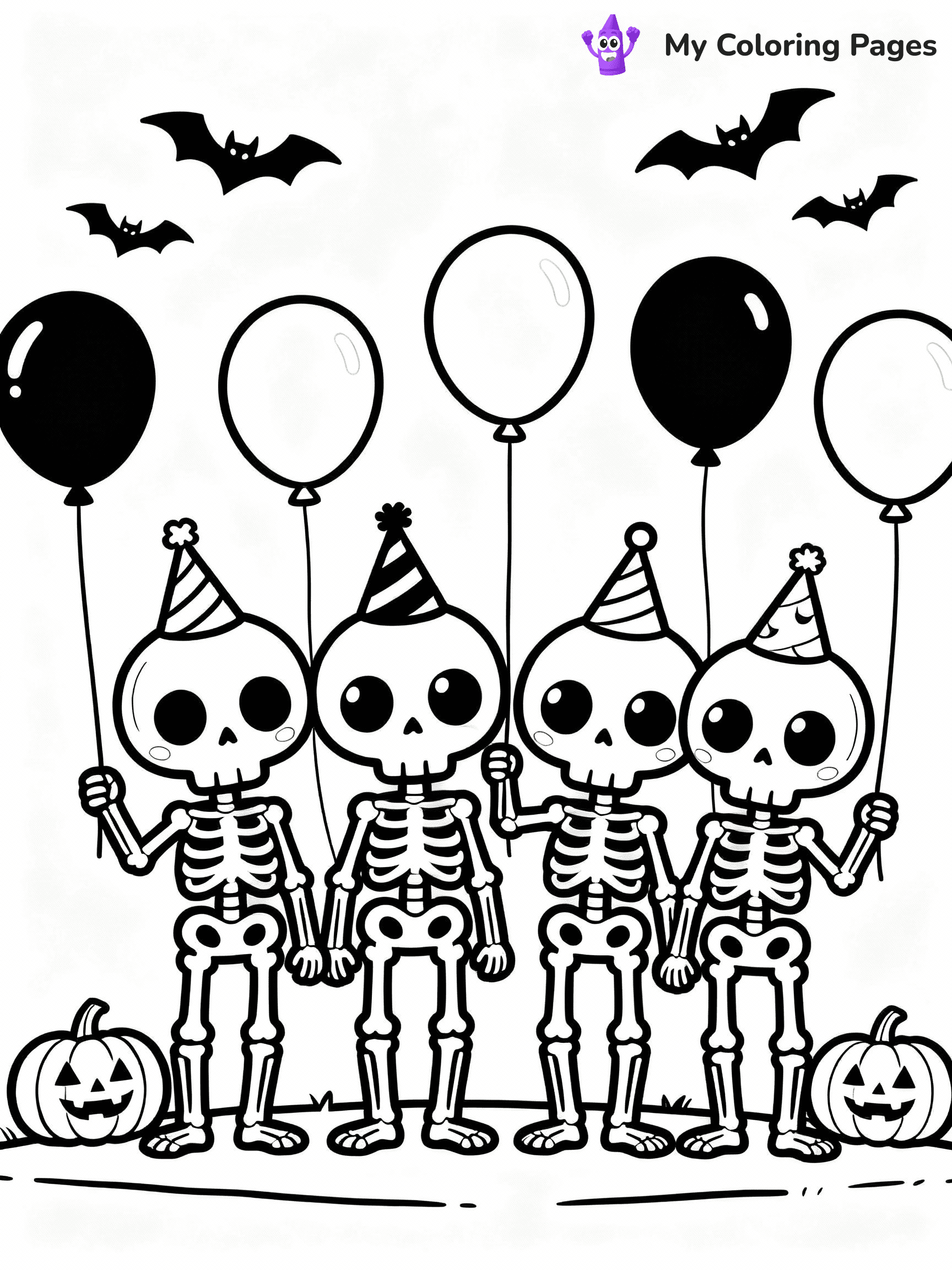 Skeleton Coloring Pages - 12