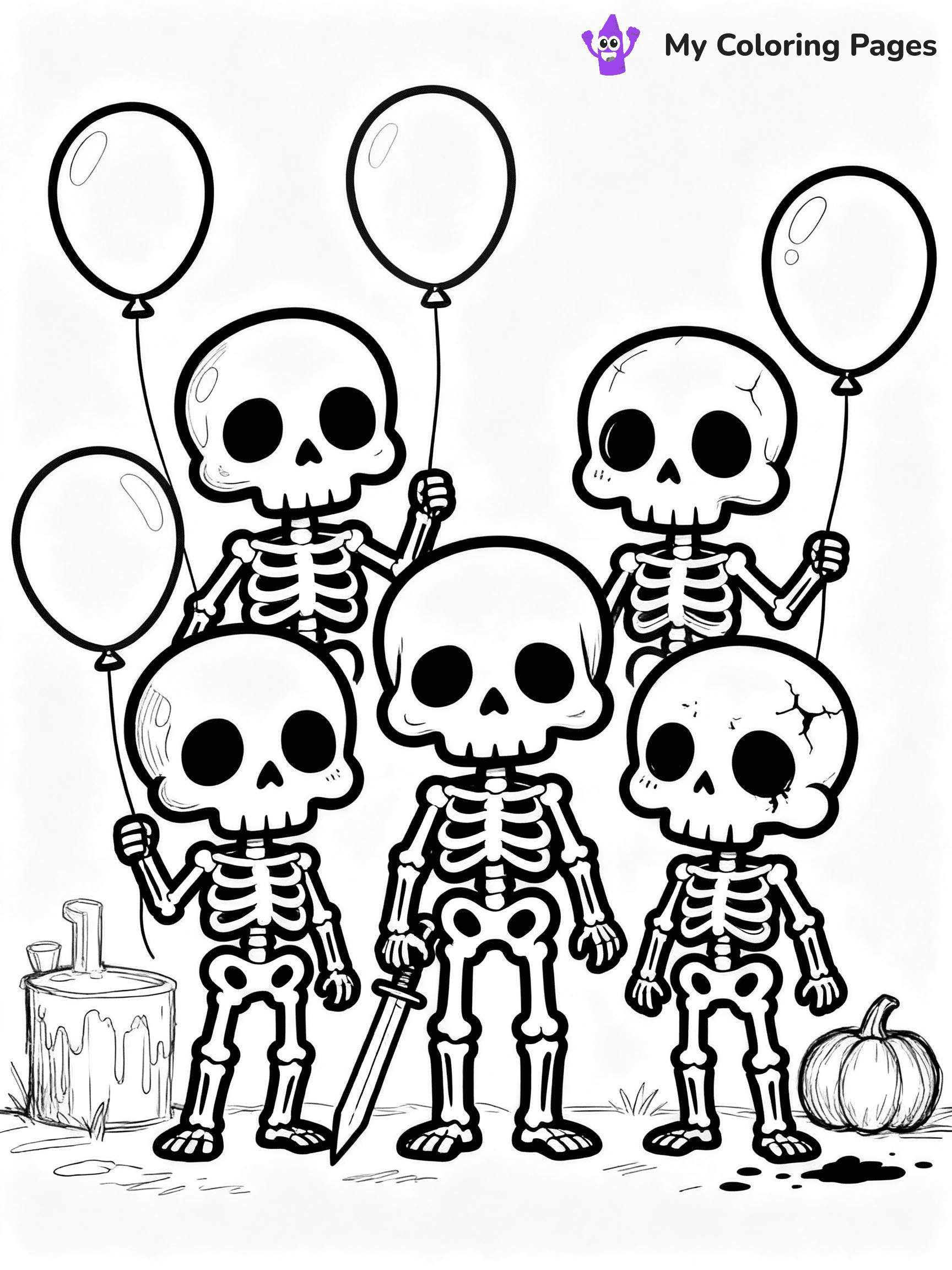 Skeleton Coloring Pages - 10
