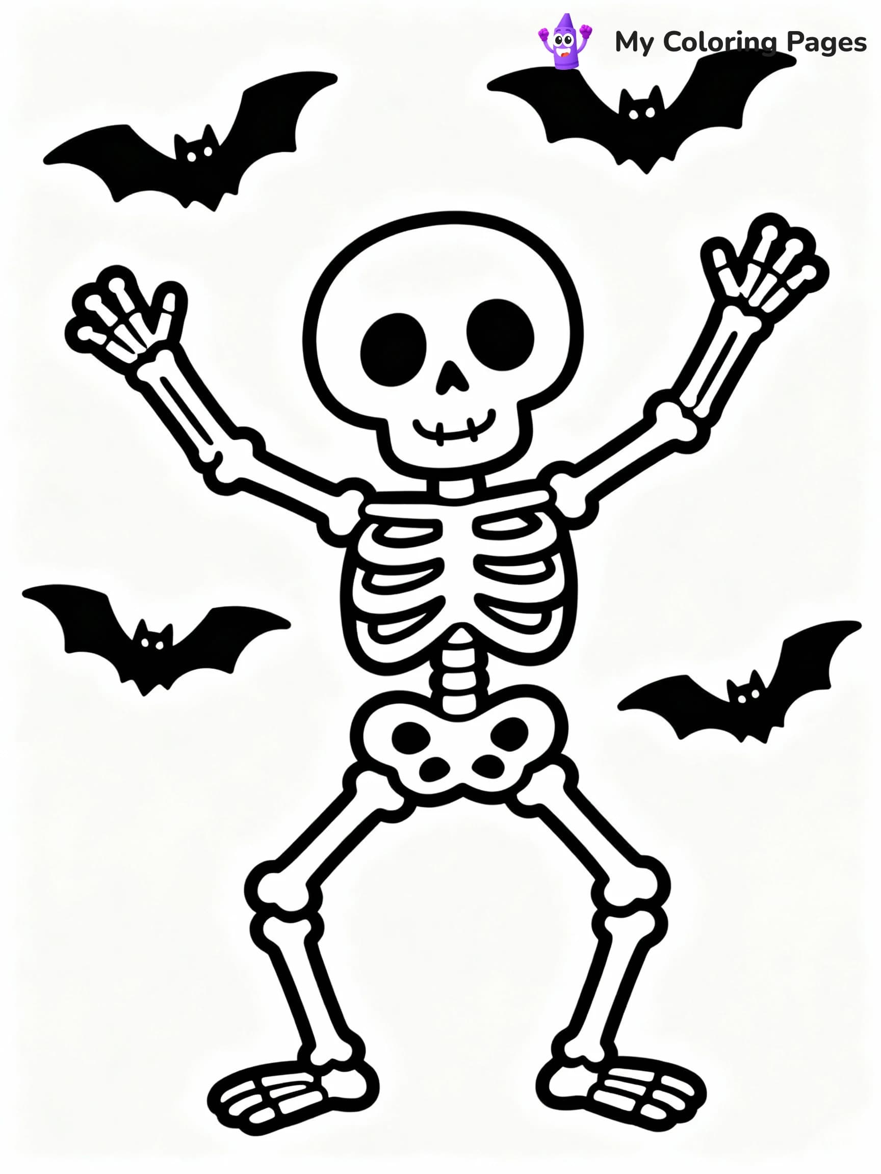 Skeleton Coloring Pages - 9