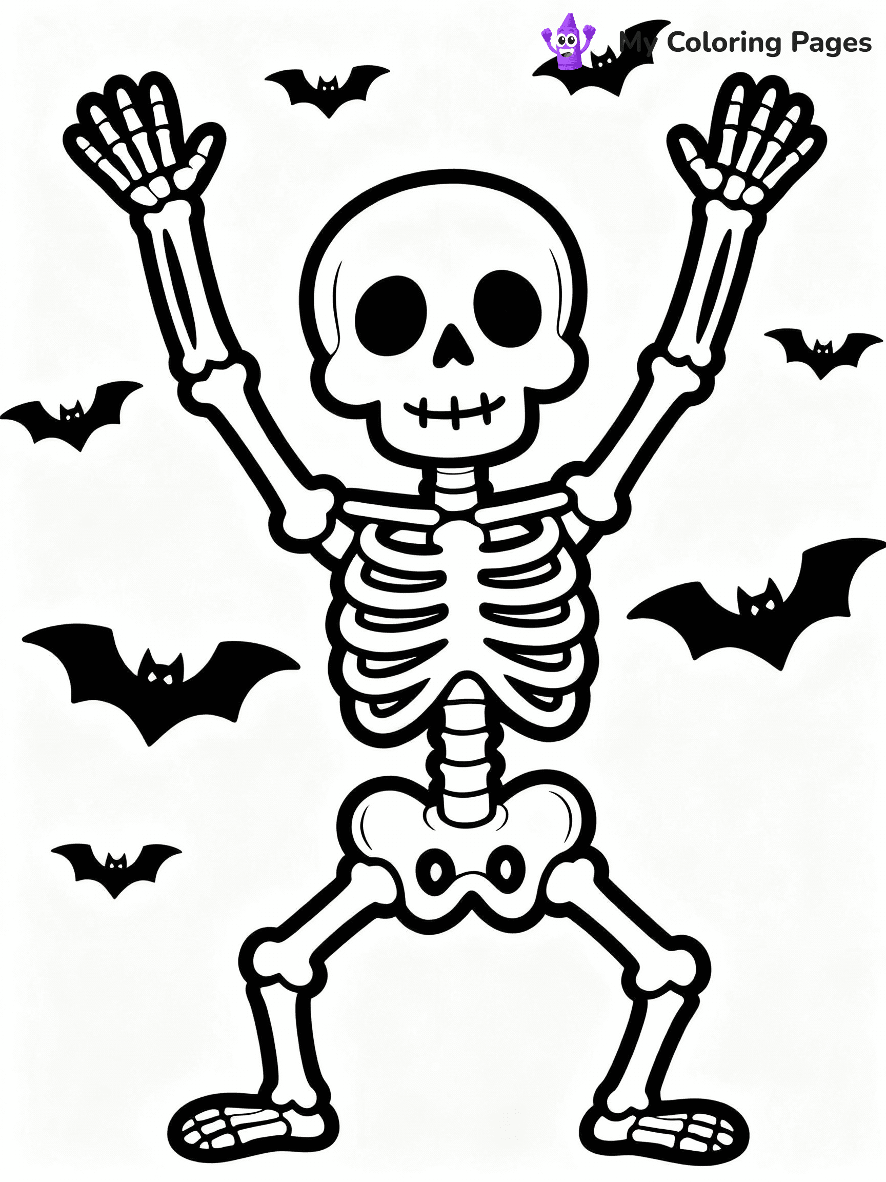 Skeleton Coloring Pages - 8
